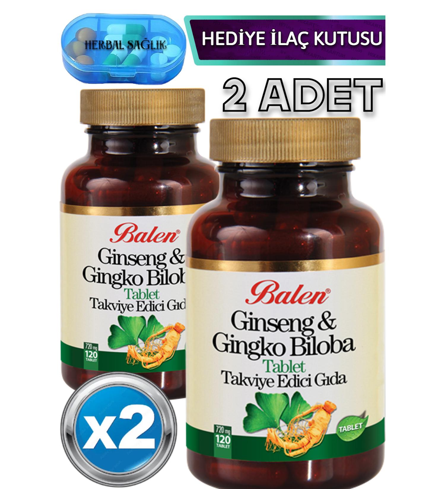 Balen 2 Pieces Ginseng & Gingko Biloba Tablets 120 Pieces