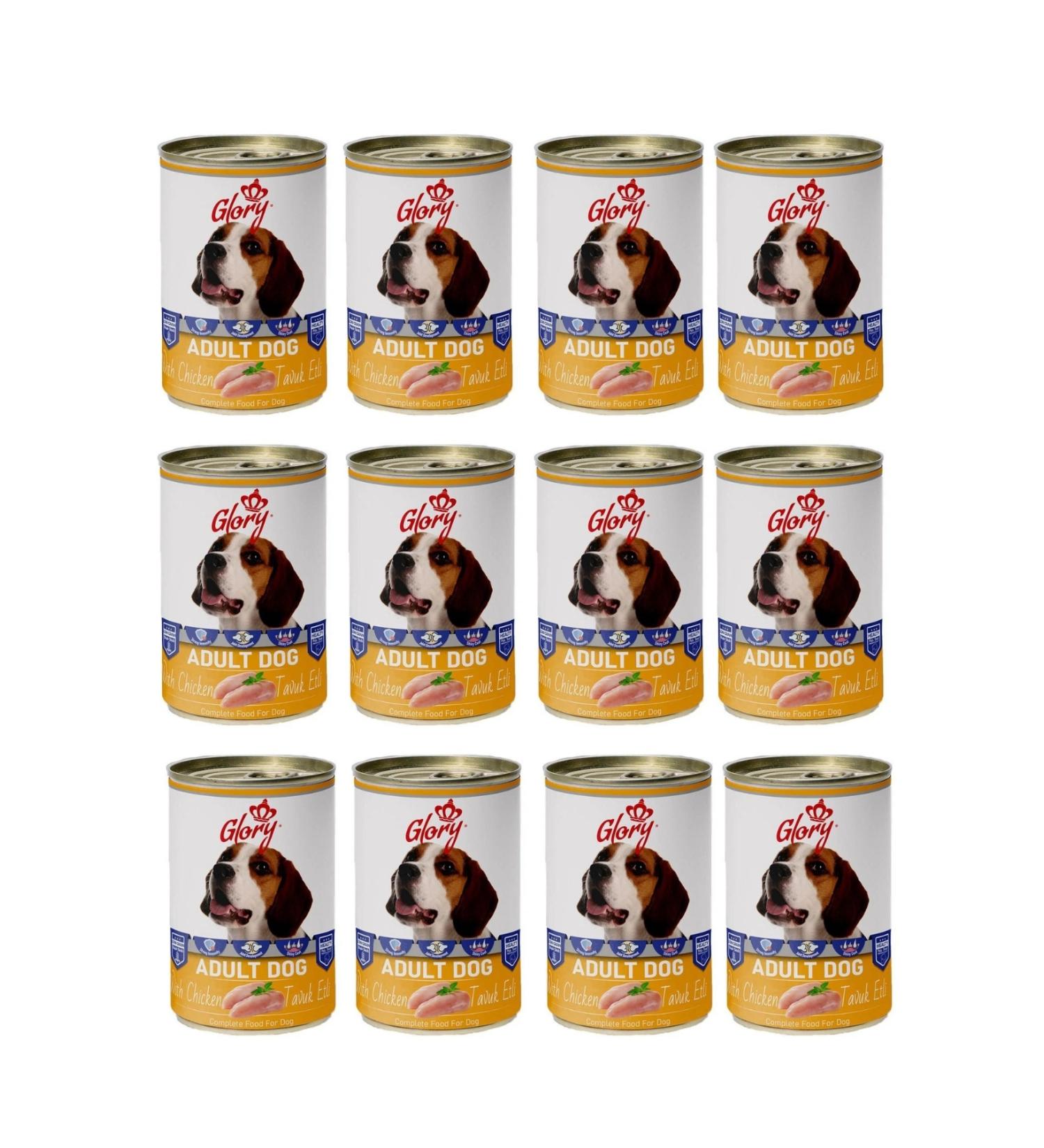 Glory Chicken Adult Dog Canned Food 400 Gr 12 pieces