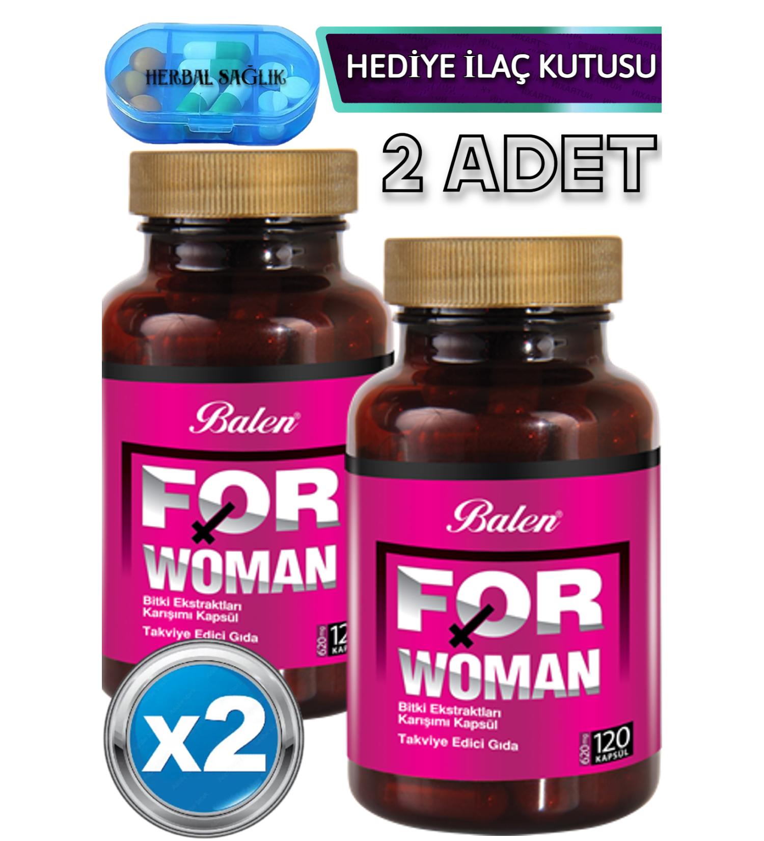 Balen 2 Pieces For Women Plant Extracts Mixture Capsules 120 Pieces