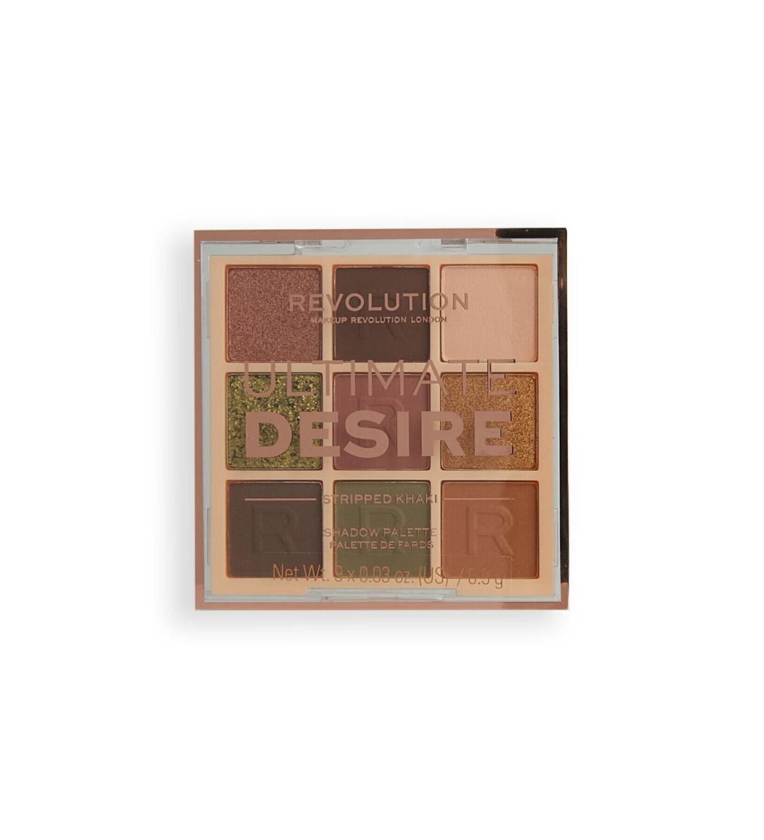 Revolution Ultimate Desire Stripped Khaki Eyeshadow Palette - Buy Online on GoSupps.com