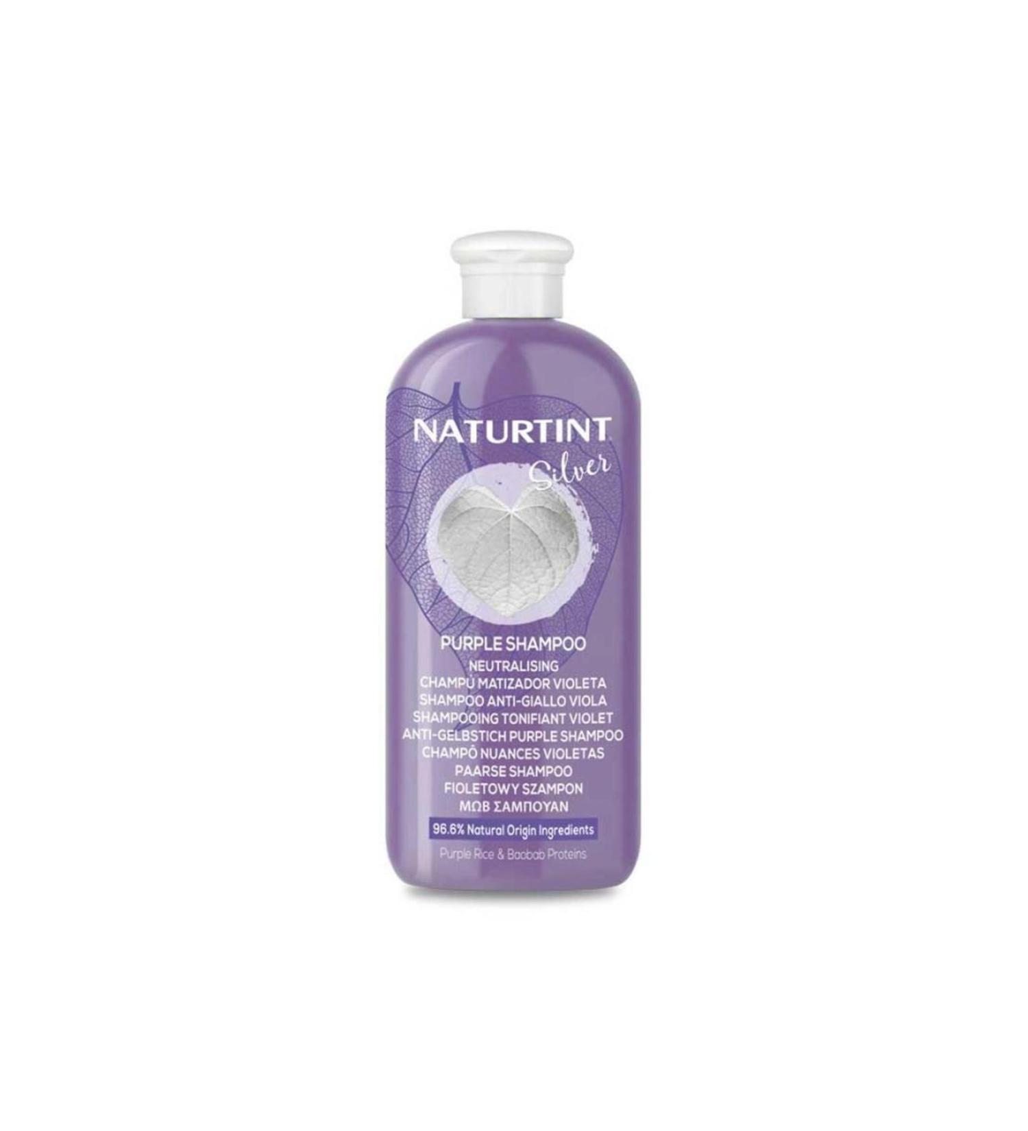 NATURTINT Silver Purple Shampoo for Blonde and Grey Hair 330ML