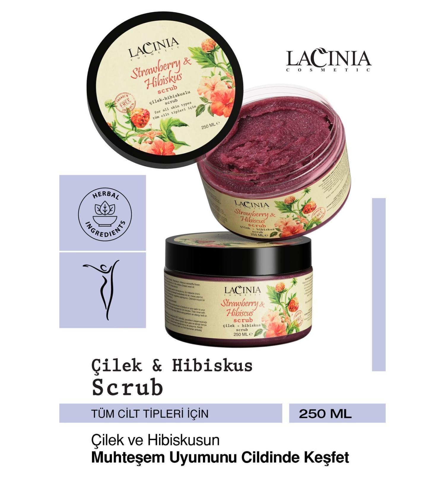 Lacinia Strawberry & Hibiscus Scrub 250ml - Buy Online on GoSupps.com