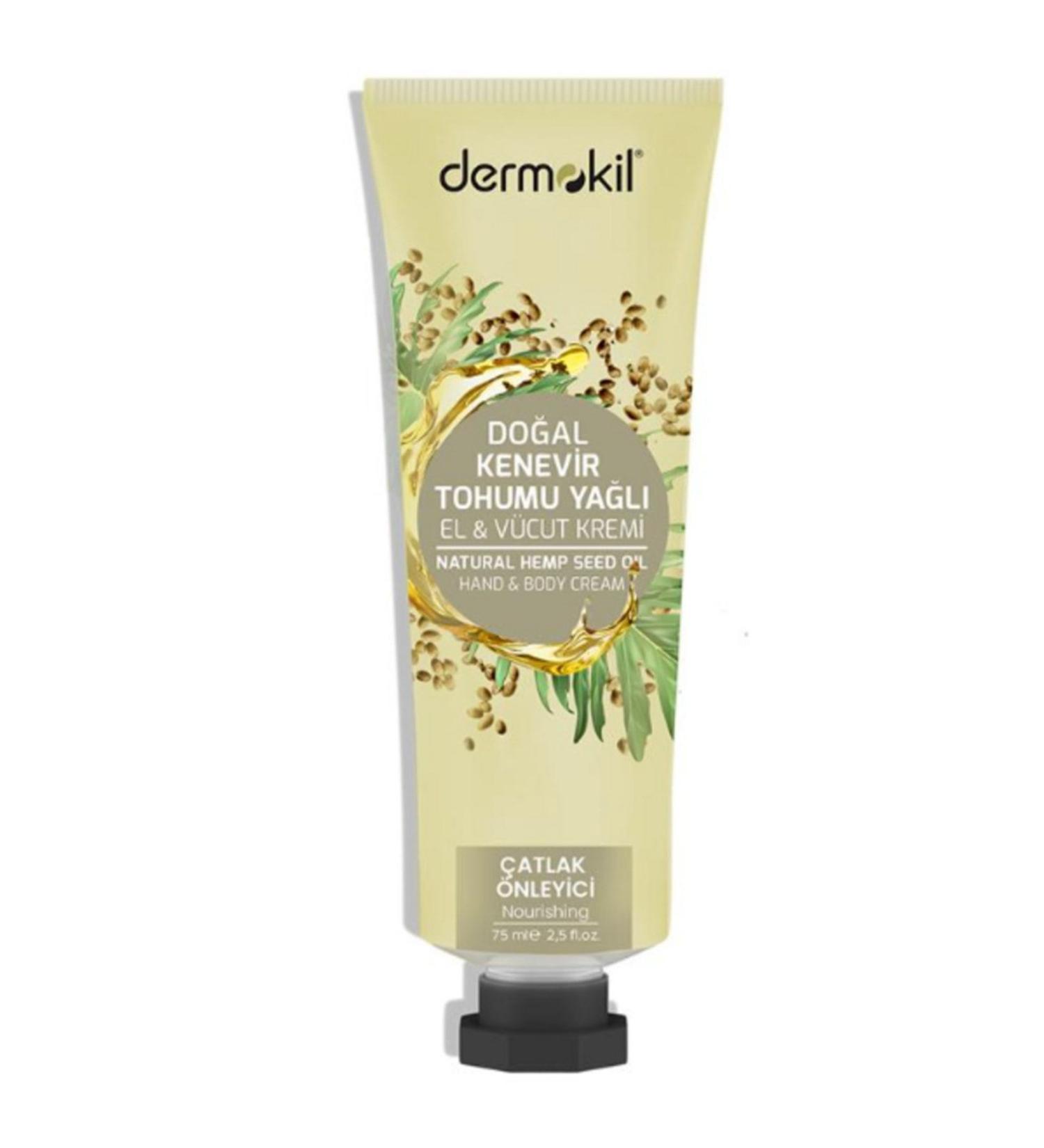 Dermokil Hemp Seed Oil Hand and Body Cream 75 ml - Buy Online on GoSupps.com