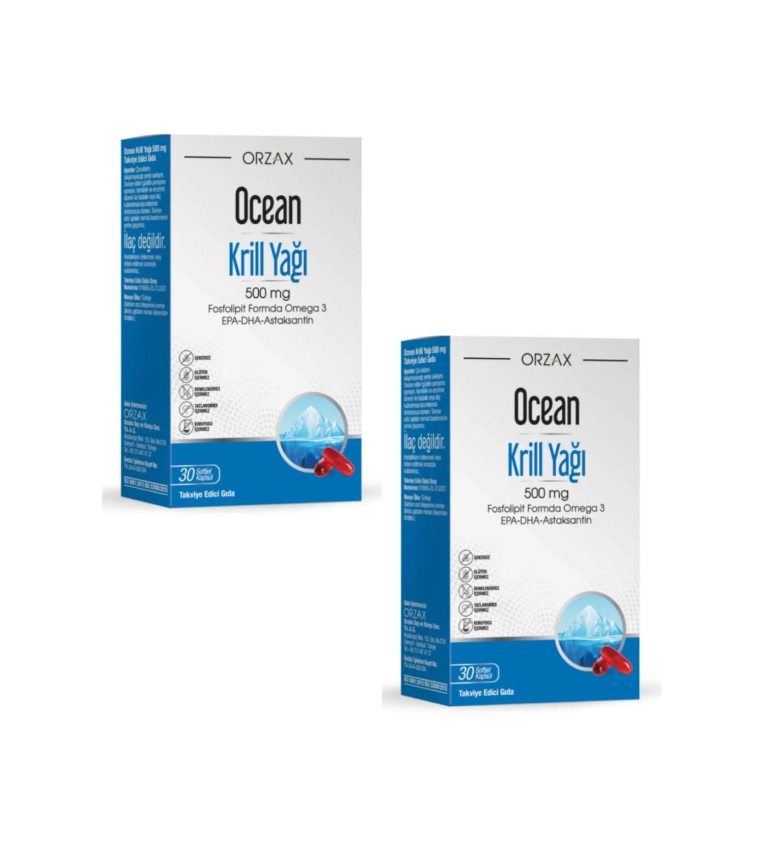 Ocean Krill Oil 500 Mg 30 Capsules X2
