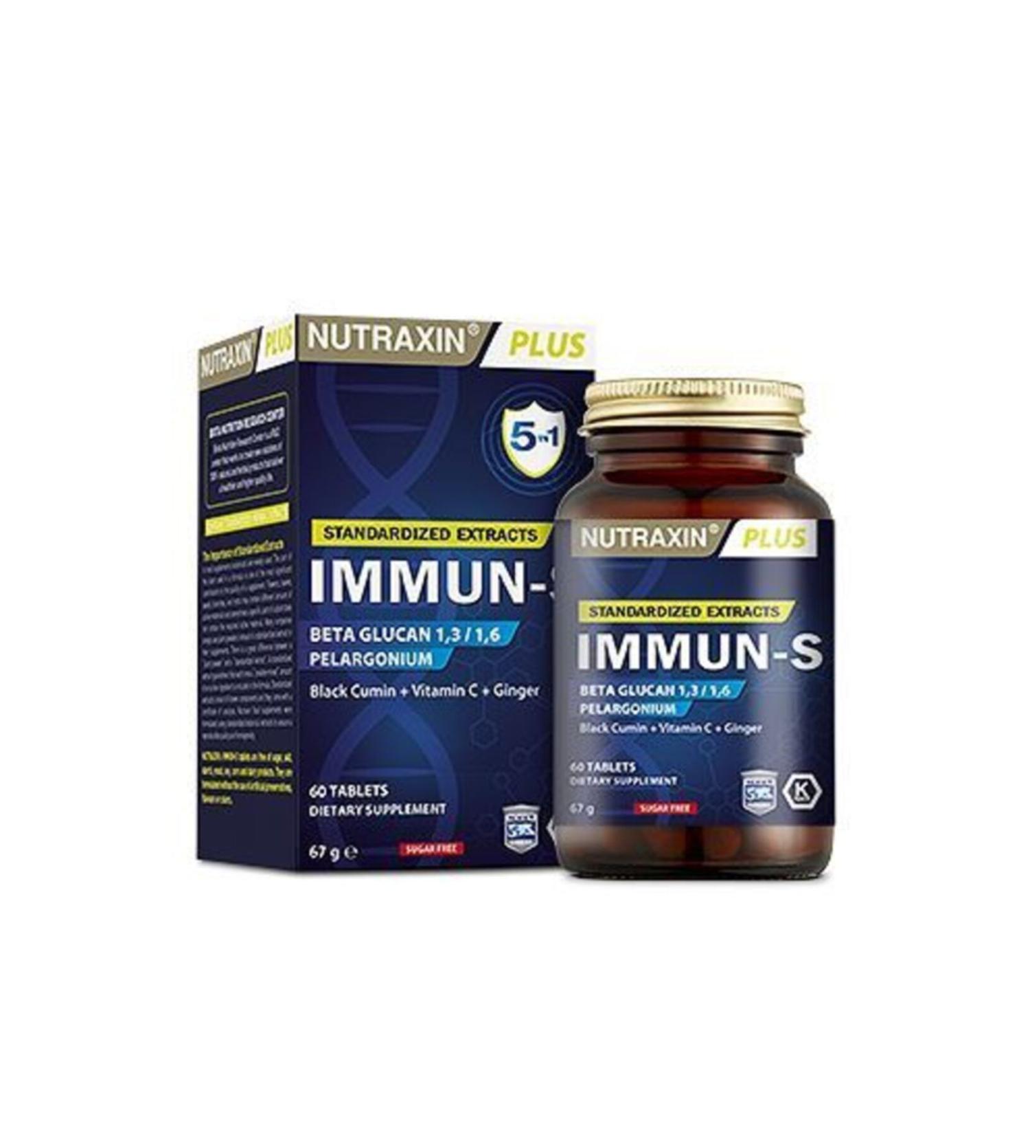 Nutraxin Immune Booster Immun-s 60 Tablets