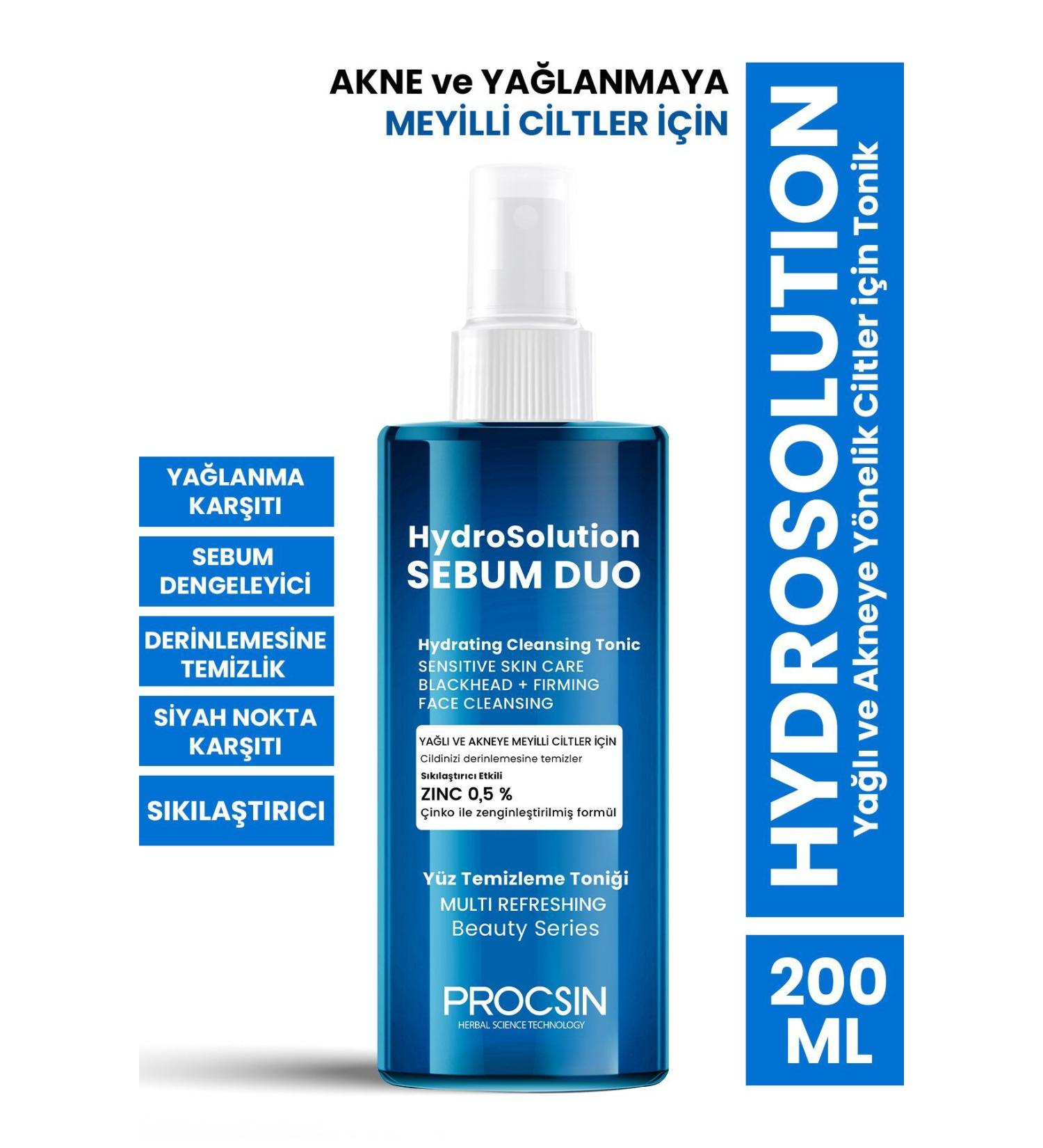 PROCSIN Hydrosolution Tonic for Oily and Acne-Prone Skin 200 ml - Buy Online on GoSupps.com