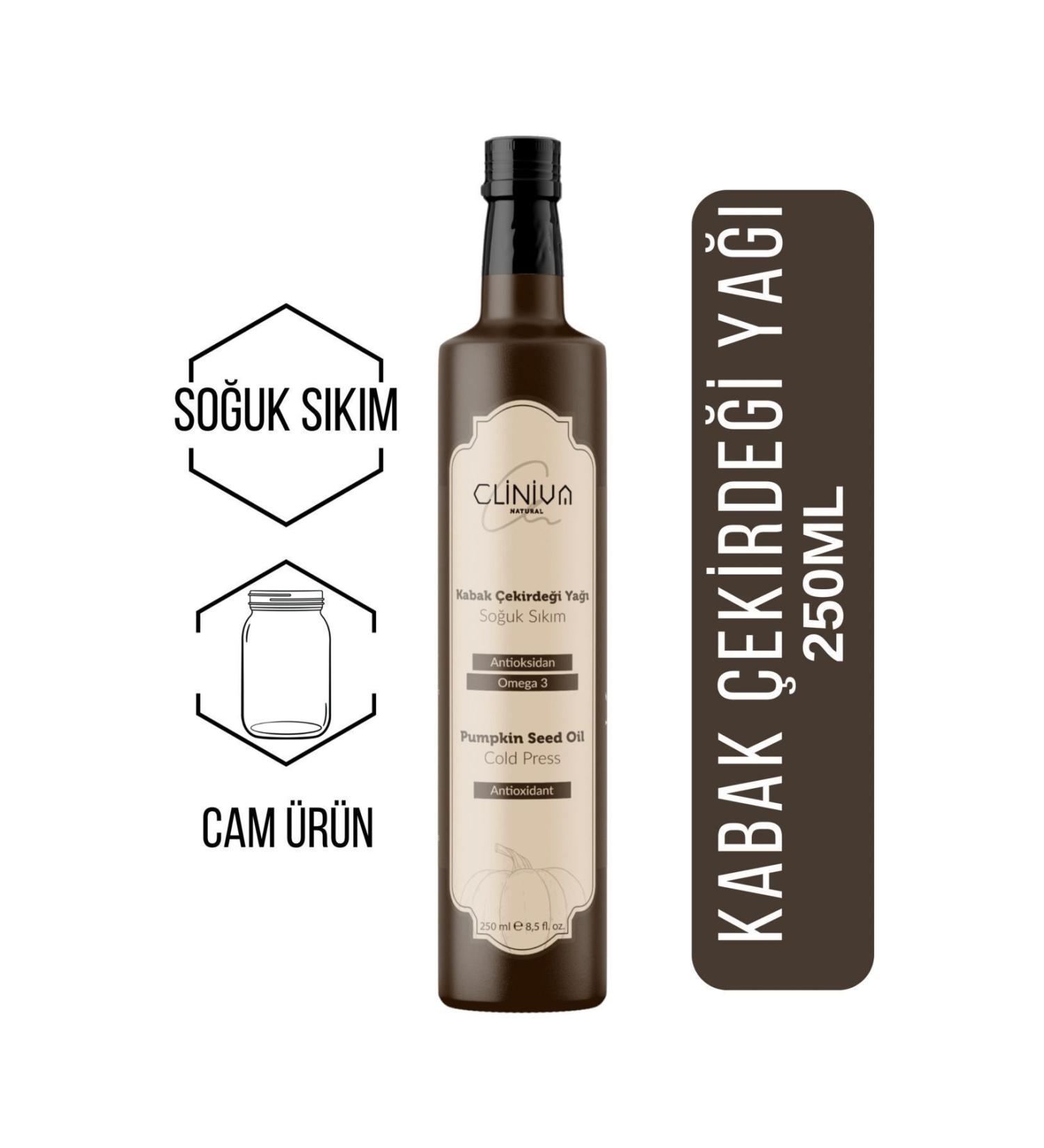 cliniva Pumpkin Seed Oil 0 Natural Cold Pressed 250ml Oil - Buy Online on GoSupps.com