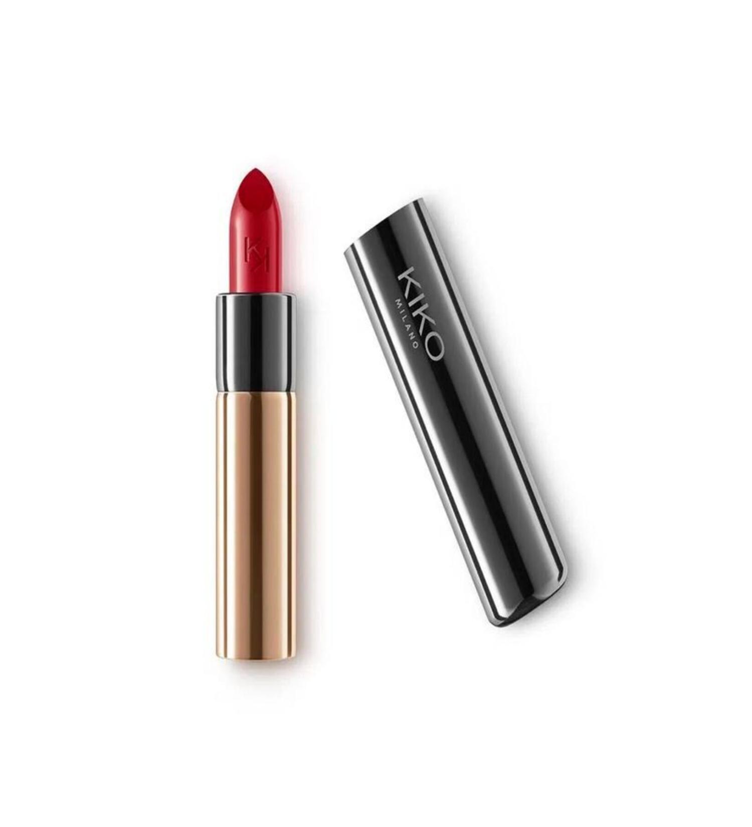 KIKO Gossamer Emotion Creamy Lipstick 113 Pearly Tulip Red