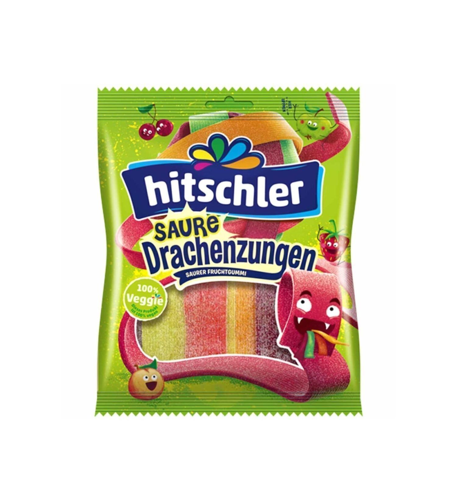 Haribo Hitschler Drachenzungen Saure 100% Vegan 125 gr