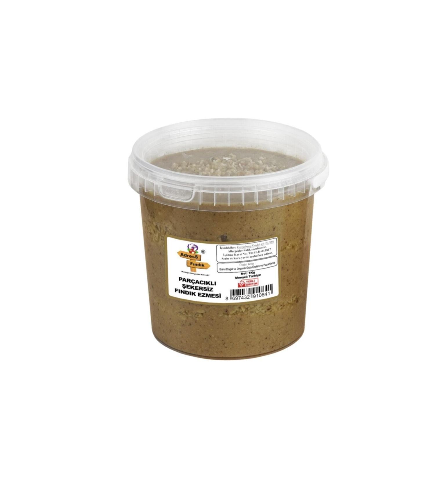 adressfindik Natural Hazelnut Paste with Chips 1 Kg