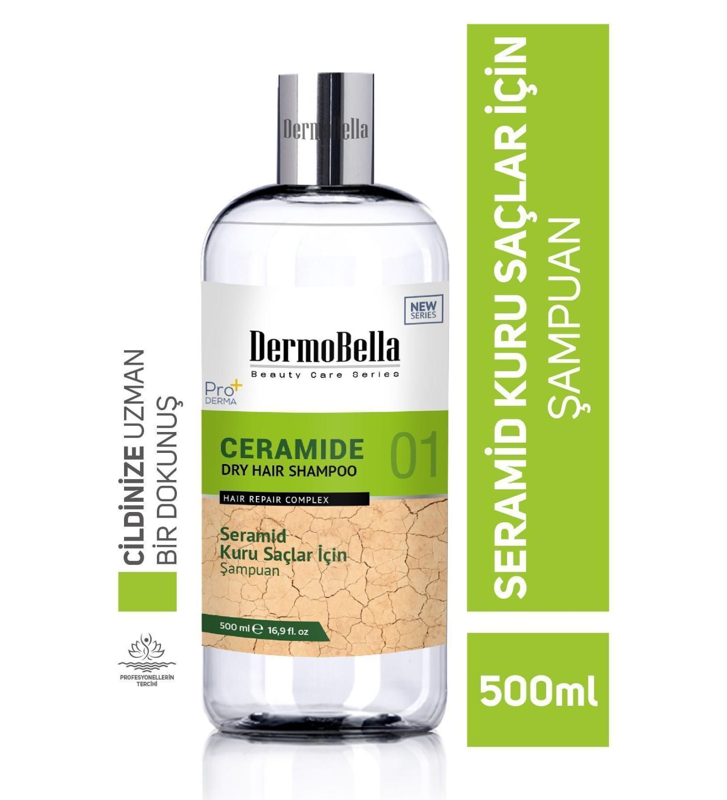DERMOBELLA Ceramide Dry Hair Shampoo 500 ml - Buy Online on GoSupps.com
