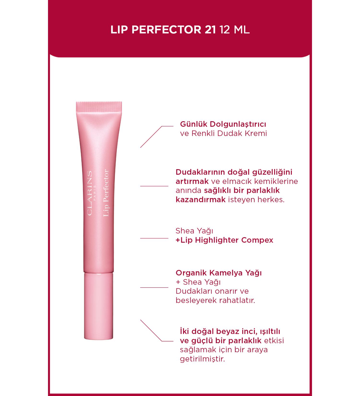 Clarins Lip Perfector 21 Soft Pink Glow - Buy Online on GoSupps.com