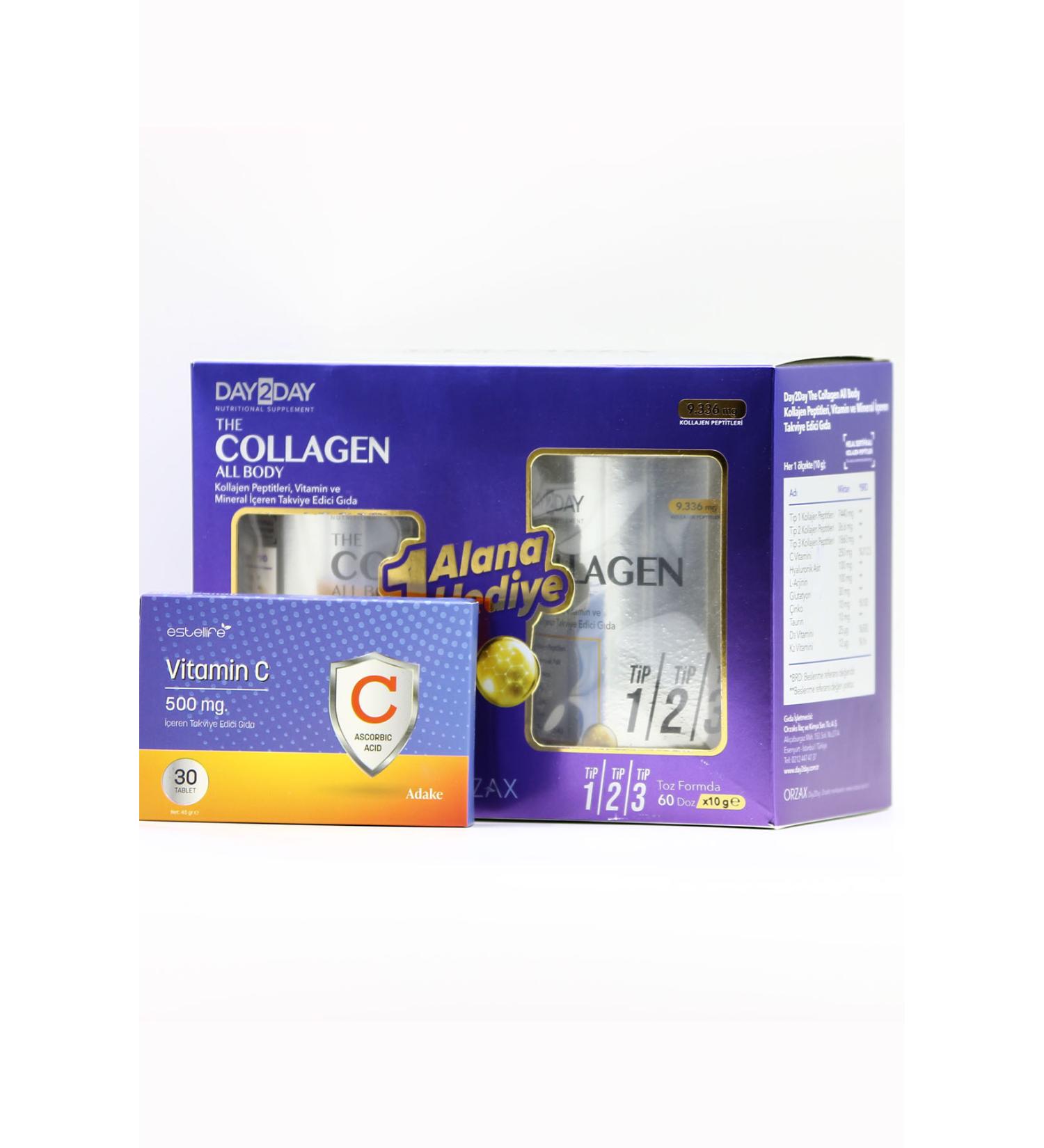 DAY2DAY The Collagen All Body Powder 300gr 2 Pack Vitamin C 500mg - Buy Online on GoSupps.com