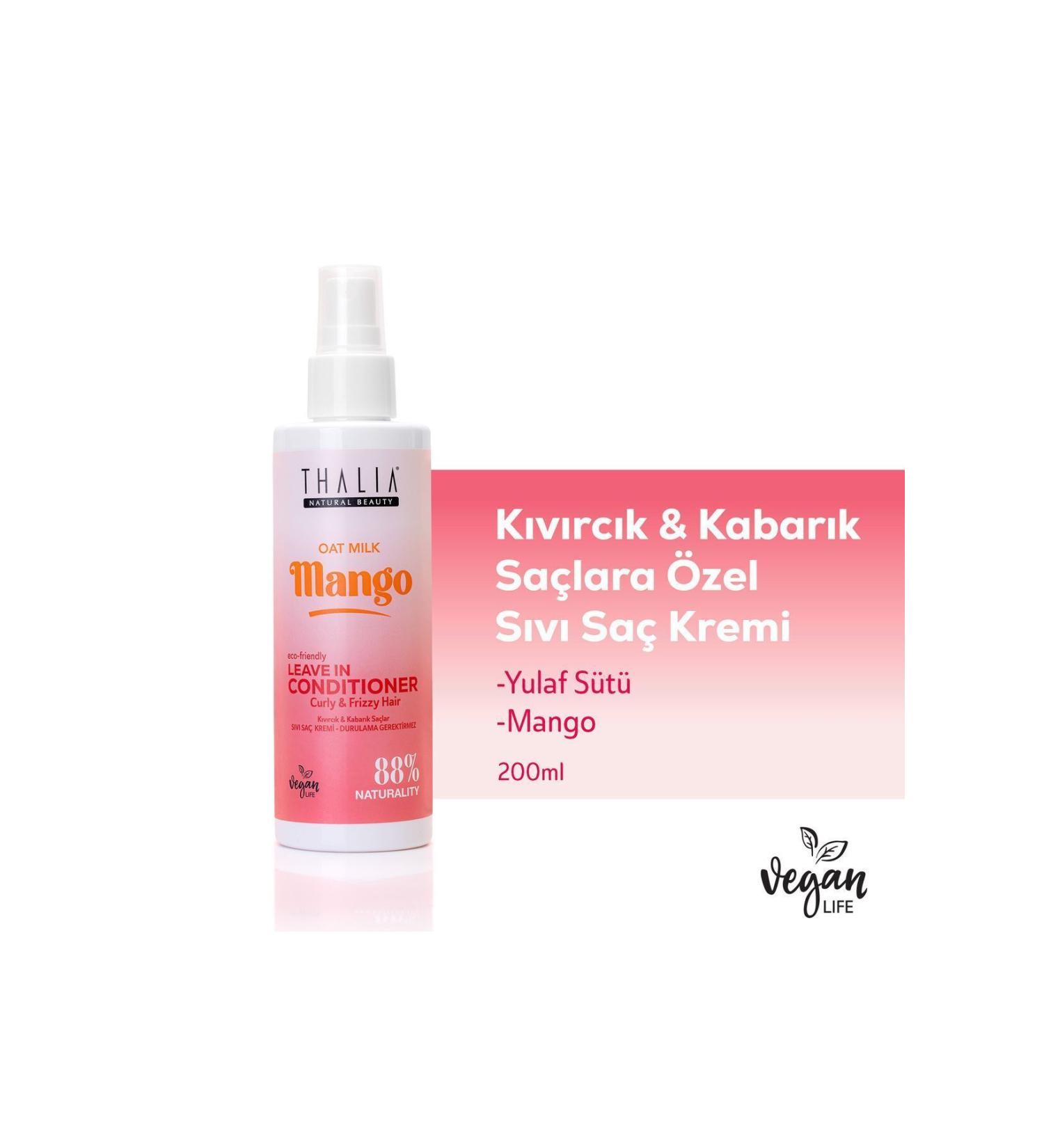 Thalia Oat Milk & Mango Extract Liquid Care Cream for Curly & Fluffy Hair 200ml - Buy Online on GoSupps.com