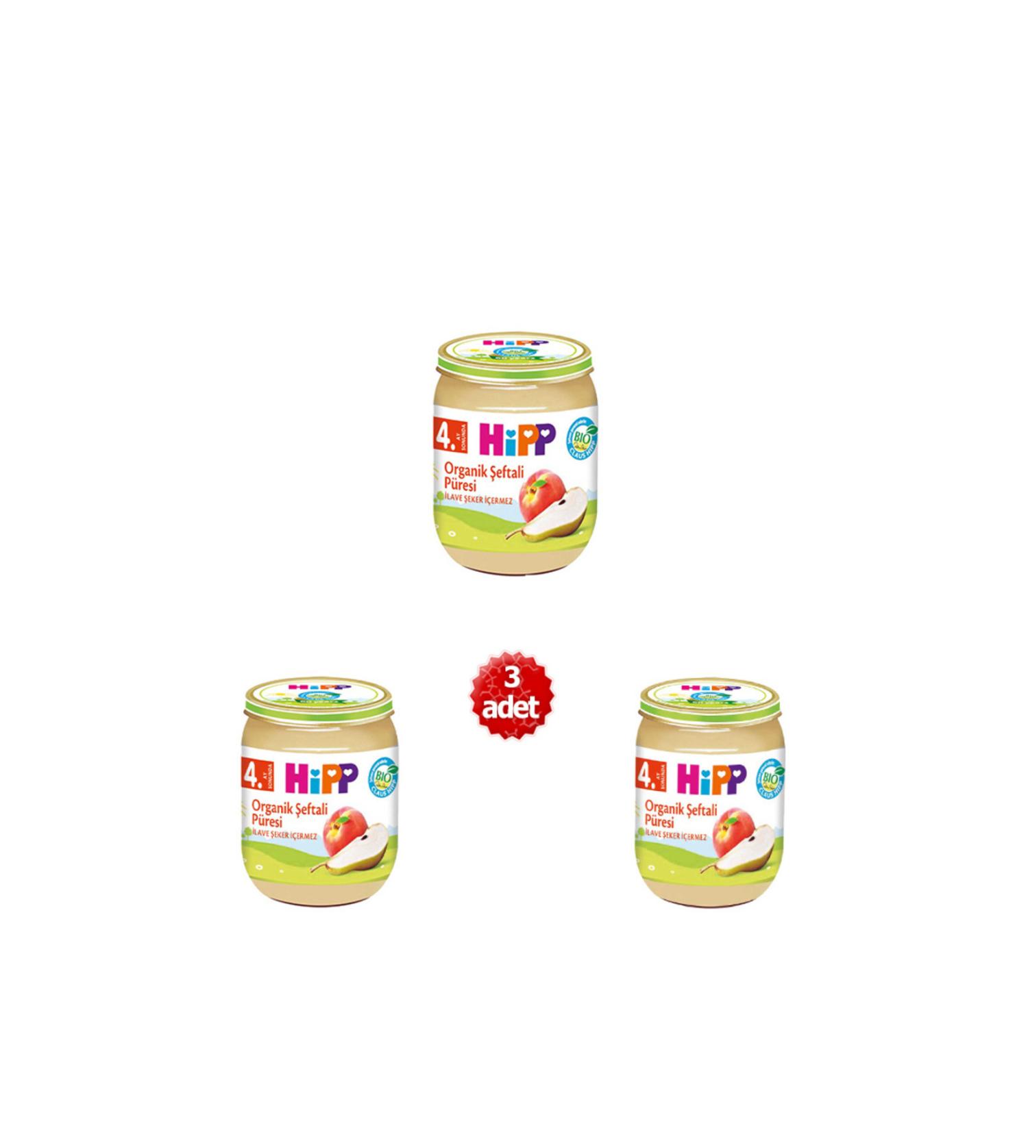 Hipp Organic X 3 Peach Puree 125gr