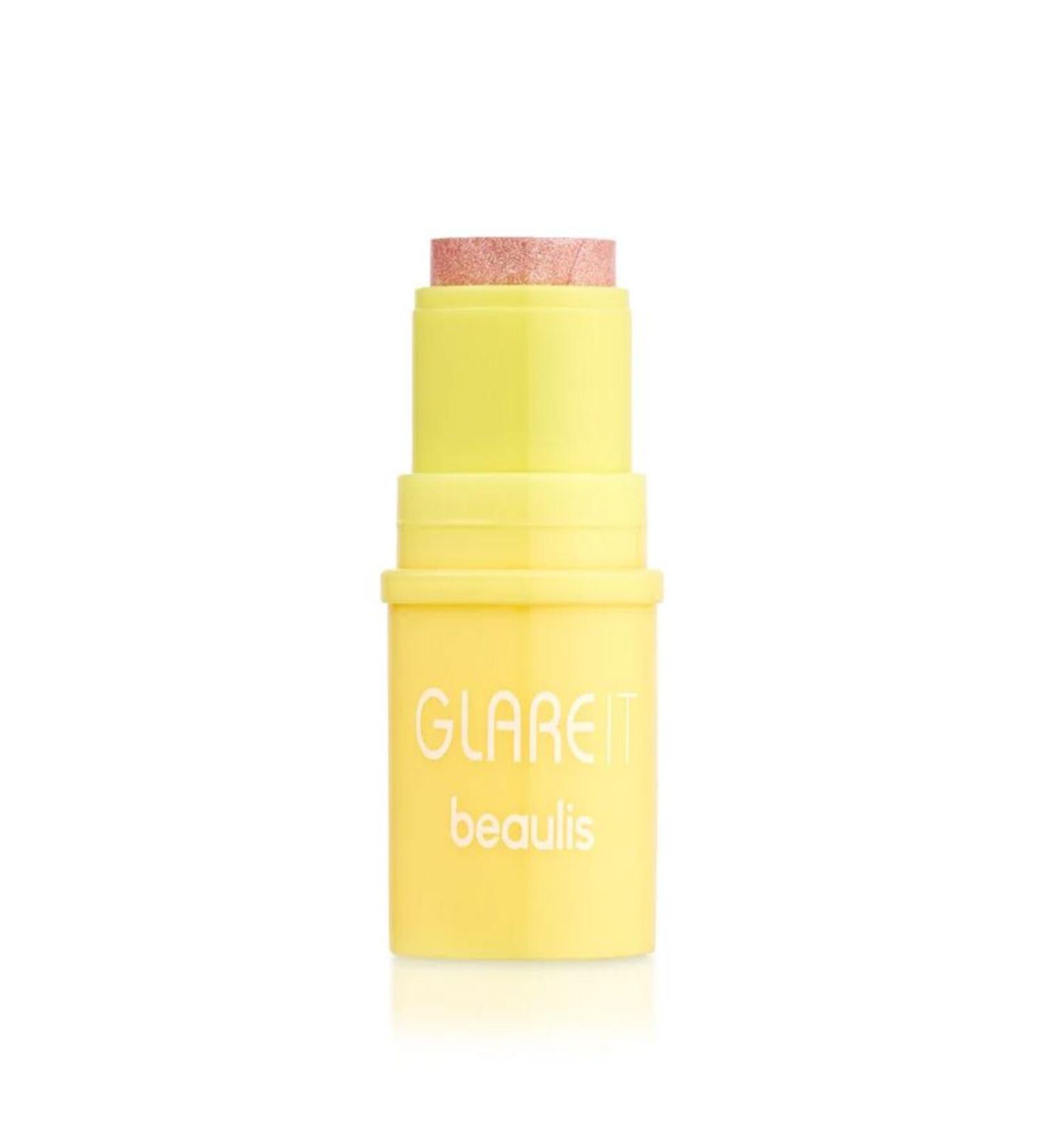 beaulis Glare It Mini Stick Illuminator & Highlighter pink tone and sparkling effect
