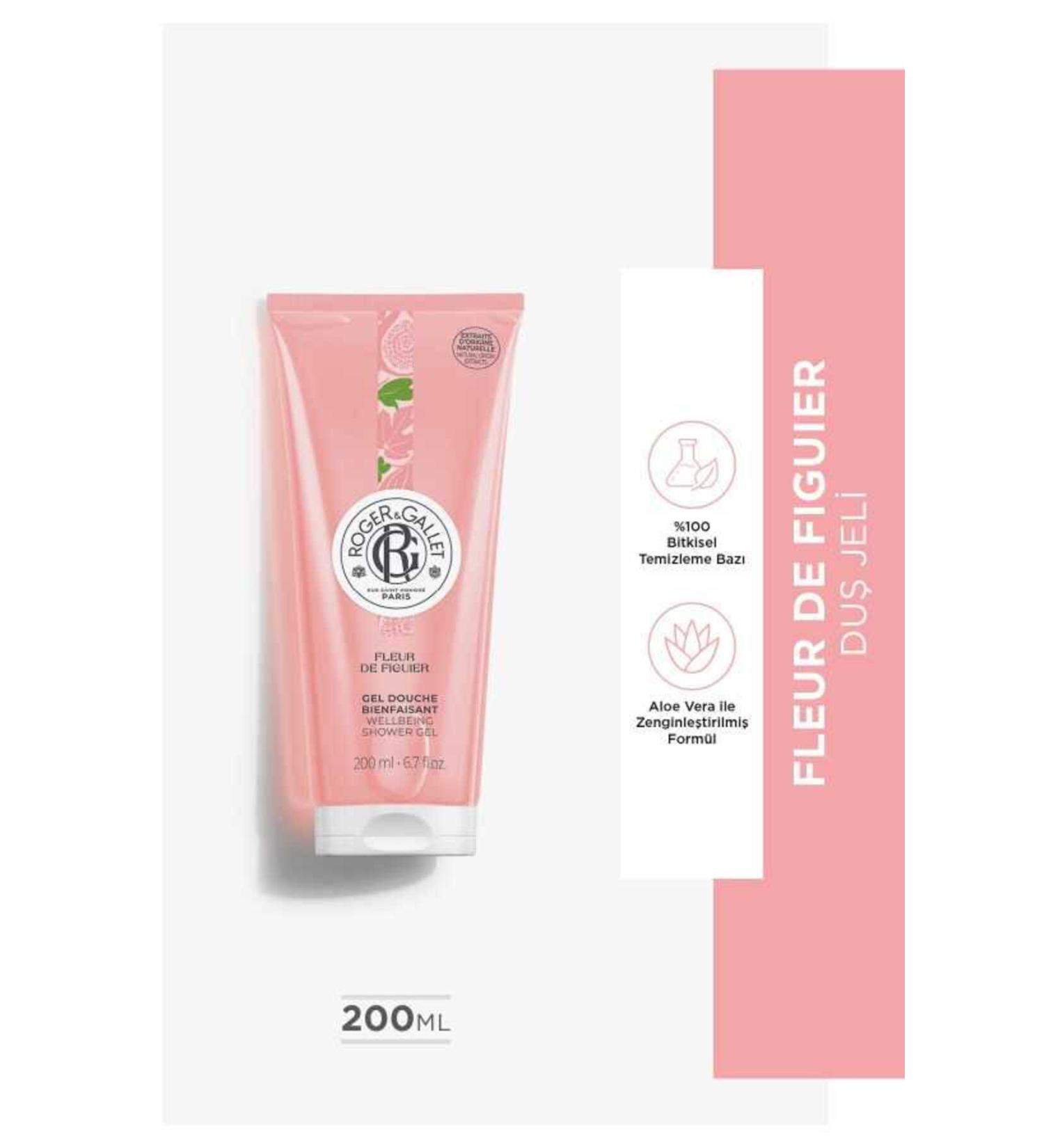 Roger&Gallet Fleur de Figuier Wellbeing Shower Gel Fig Blossom Fig - Musk - Grapefruit 200 ml