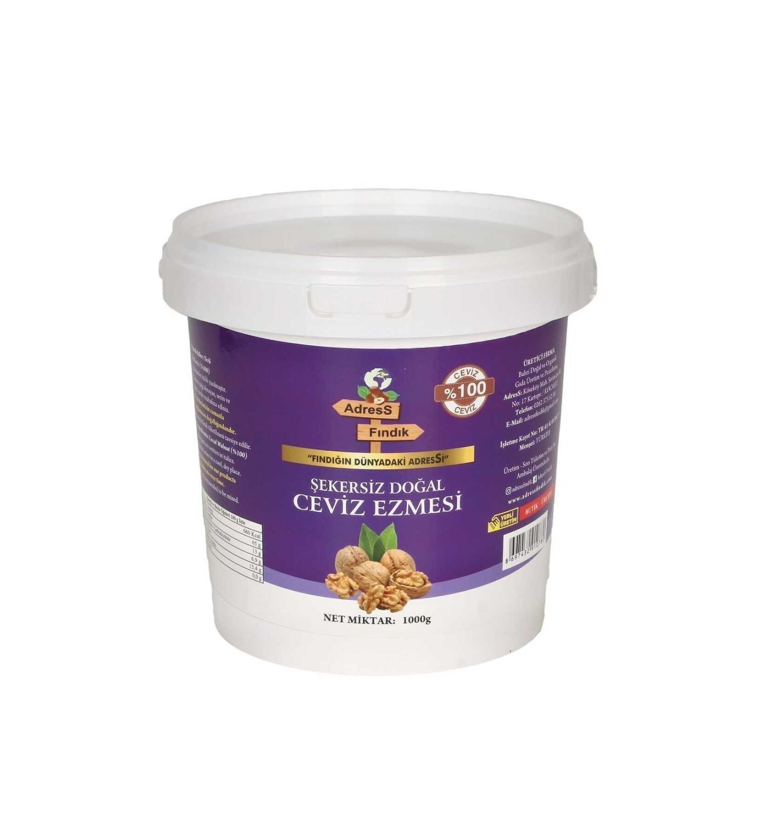 adressfindik Sugar-Free Natural Walnut Paste 1 Kg