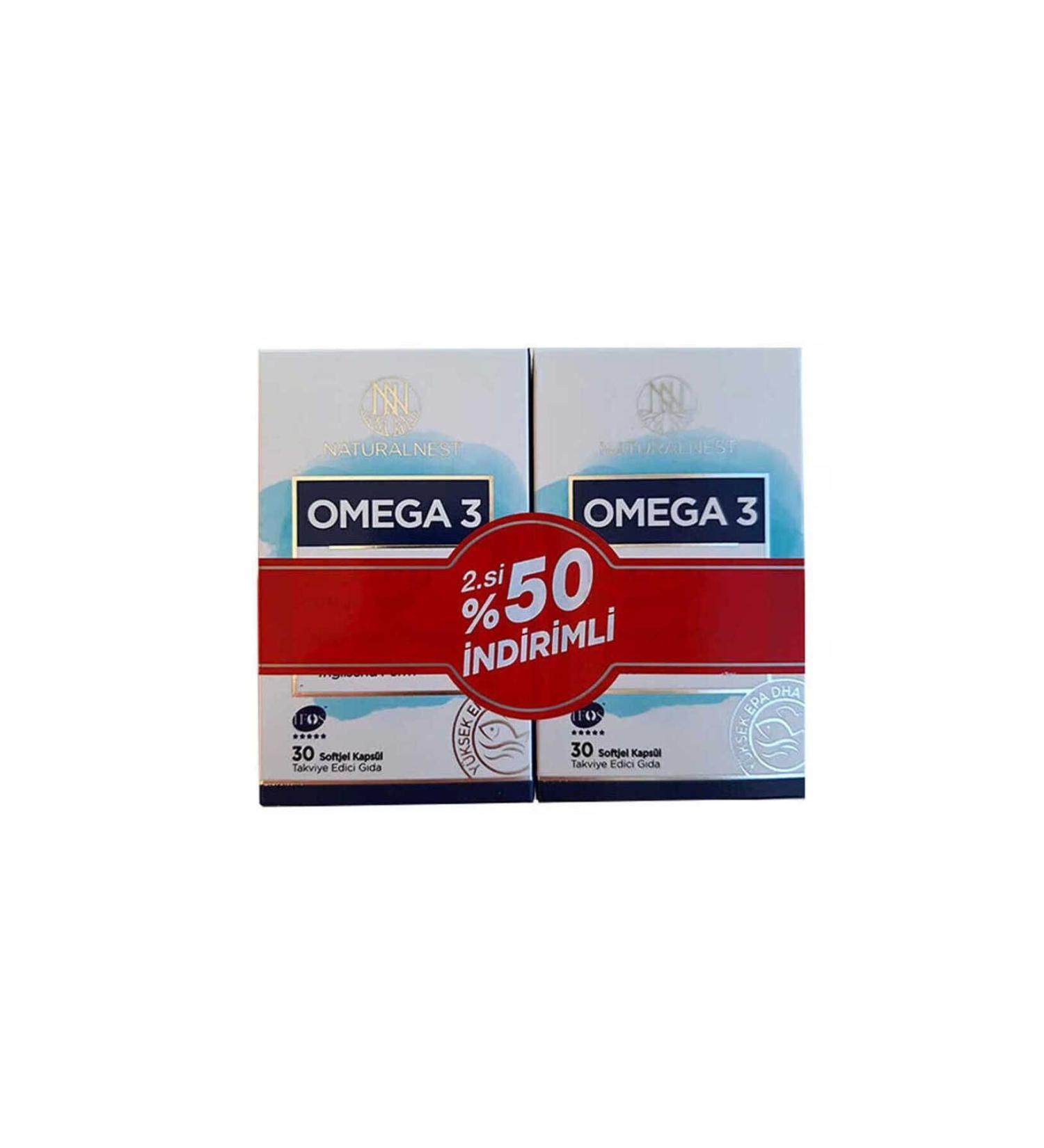 Natural Nest Omega 3 1200mg Fish Oil 2x30 Capsules