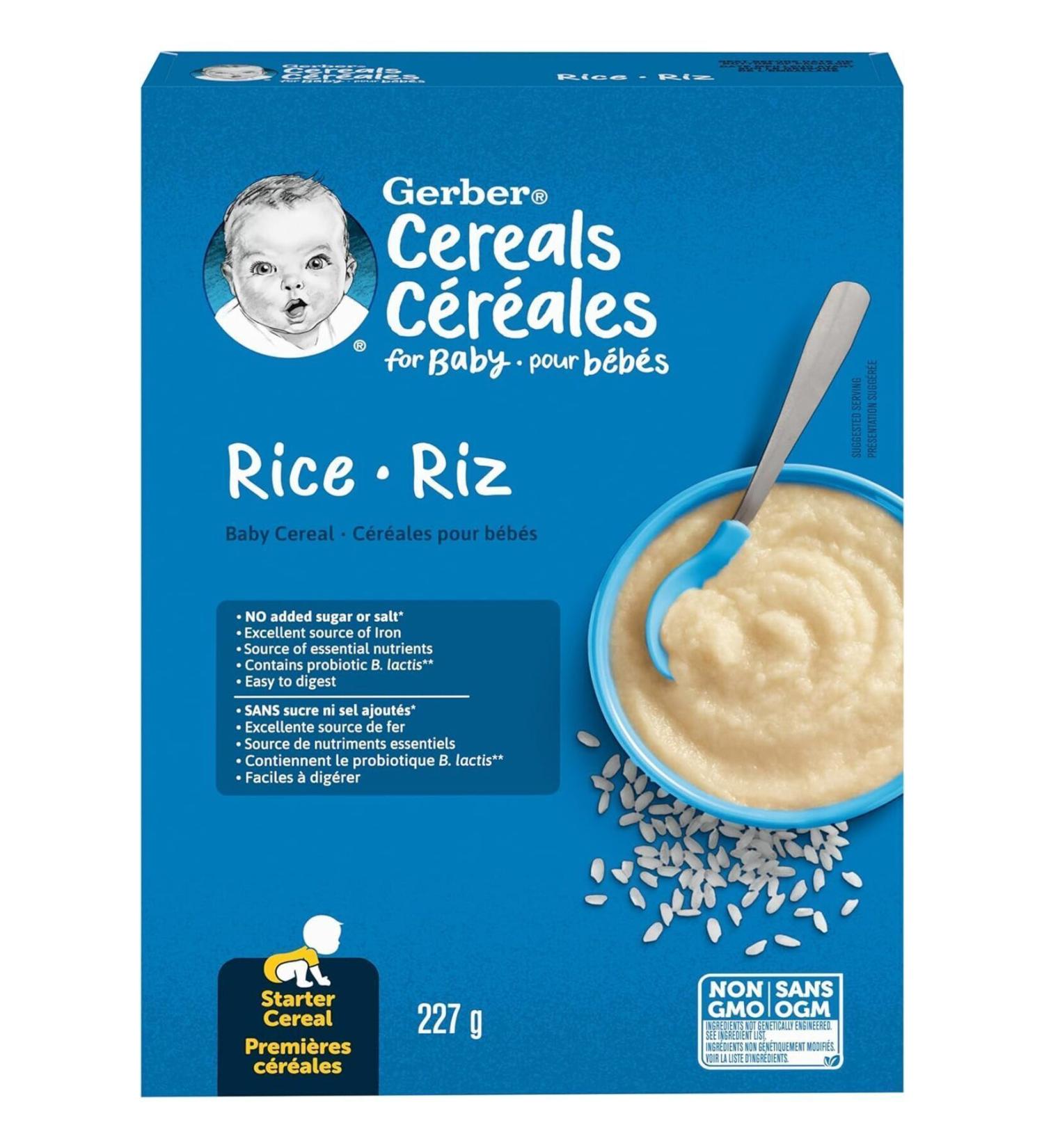 Gerber Cereals- Rice- Rice Spoon Food -227 Gr- From 4th month - 1st stage - Buy Online on GoSupps.com