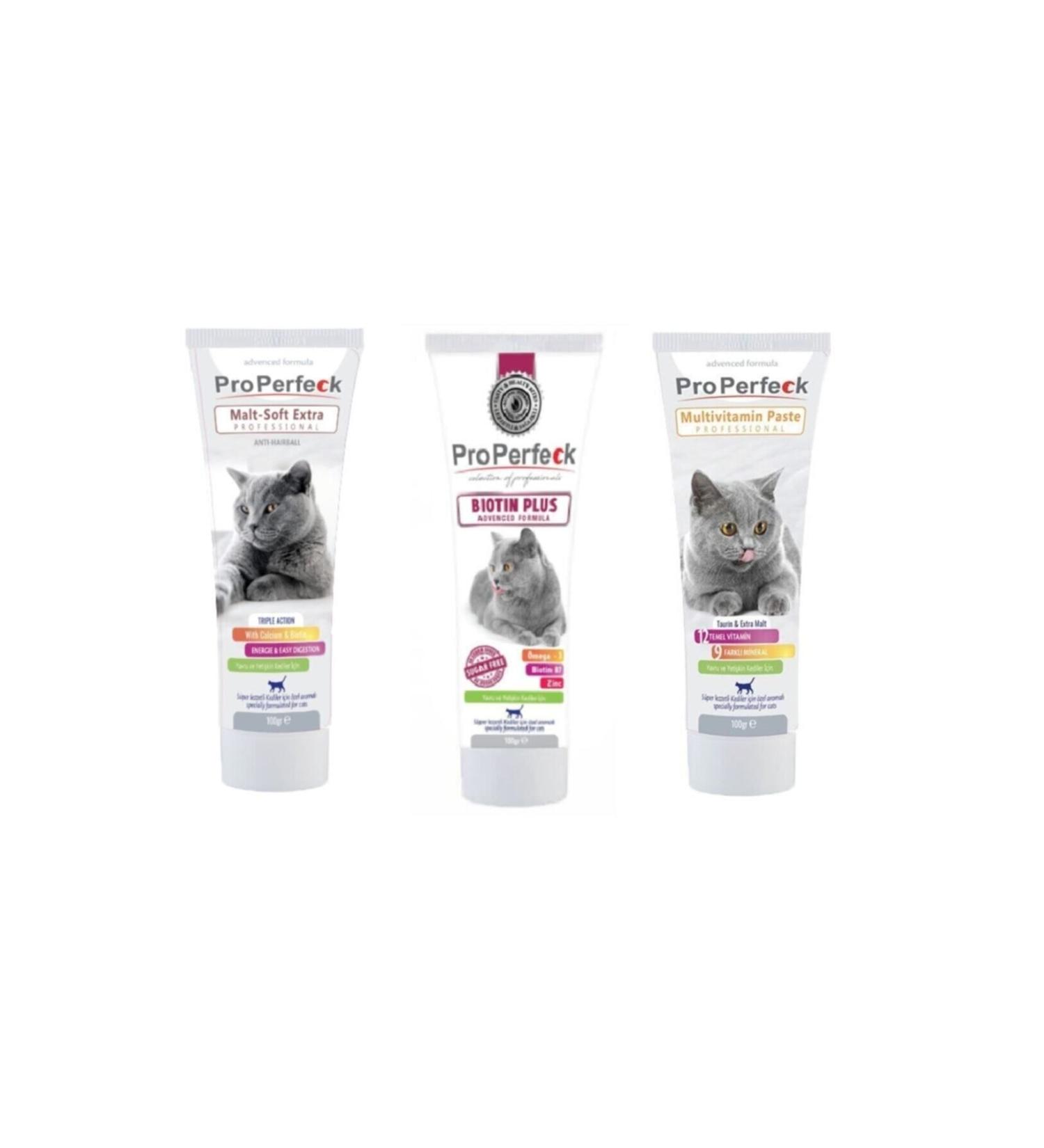 pro perfeck Malt Soft Extra 100 Gr + Multivitamin Paste 100 Gr + Biotin Plus 100 Gr
