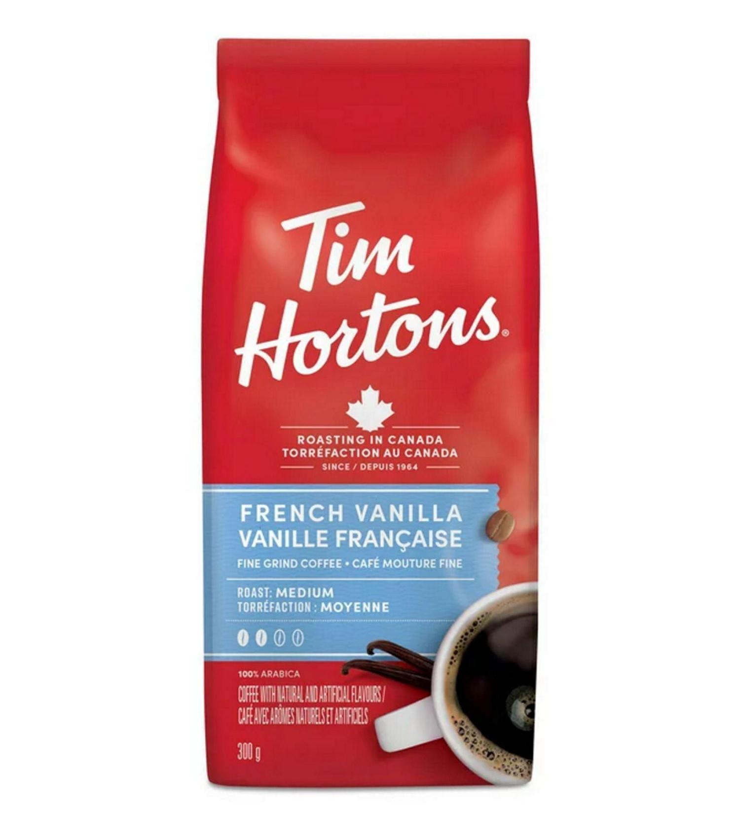 Tim Hortons Original Canada- Medium Roast Coffee- French Vanilla- 300 gr - Buy Online on GoSupps.com