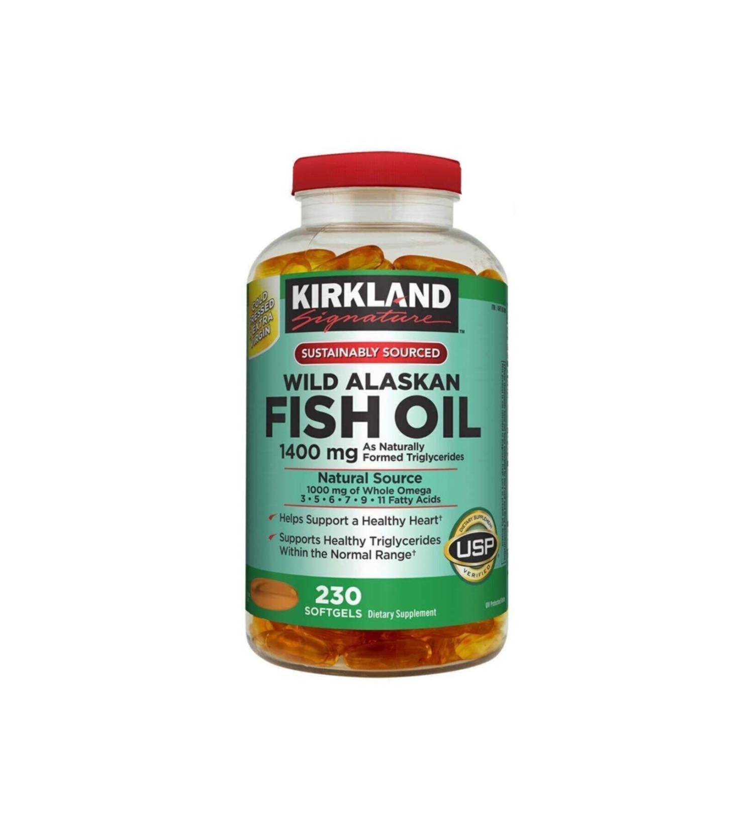 K rkland Signature Wild Alaskan Fish Oil 1400 Mg 230 Softgels