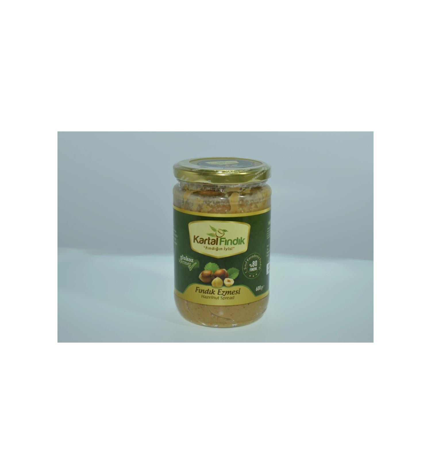 Kartal Hazelnut Hazelnut Paste 600 gr (Natural Without Additives) 80% Hazelnut