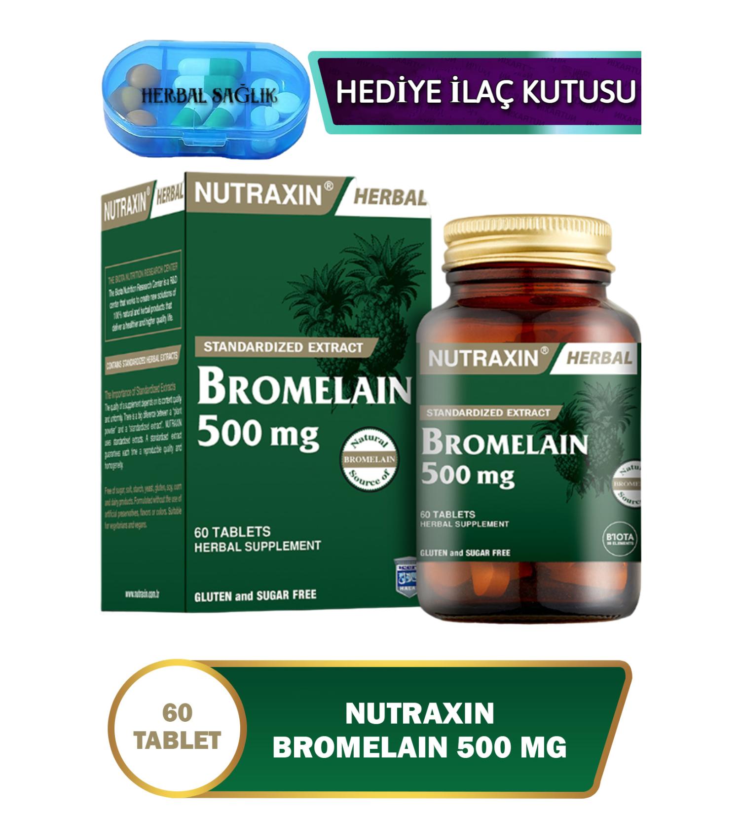 Nutraxin Bromelain 500 Mg 60 Tablets - Buy Online on GoSupps.com