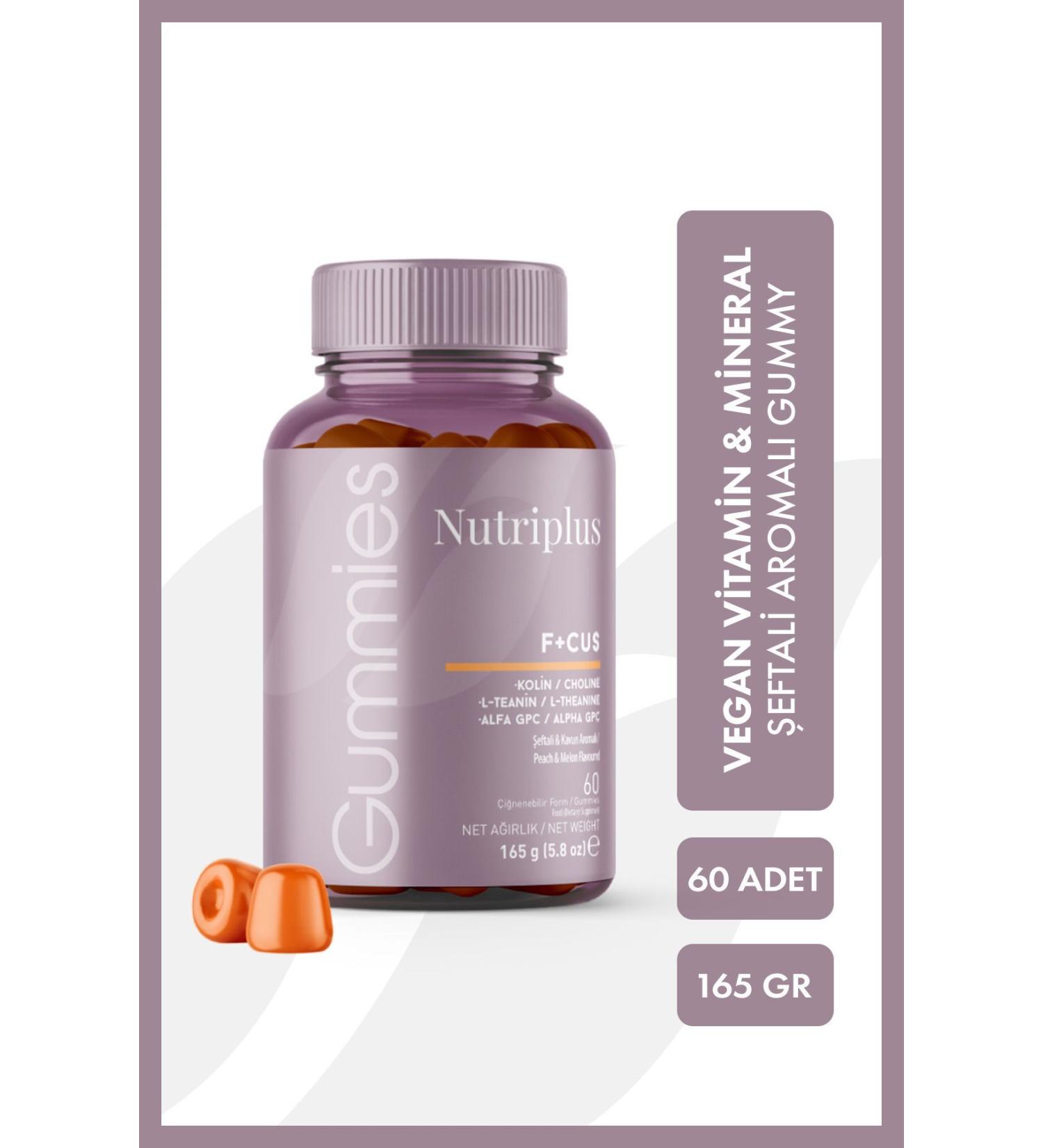 Farmasi Nutriplus Focus Gummy Peach Flavored 60 Pieces