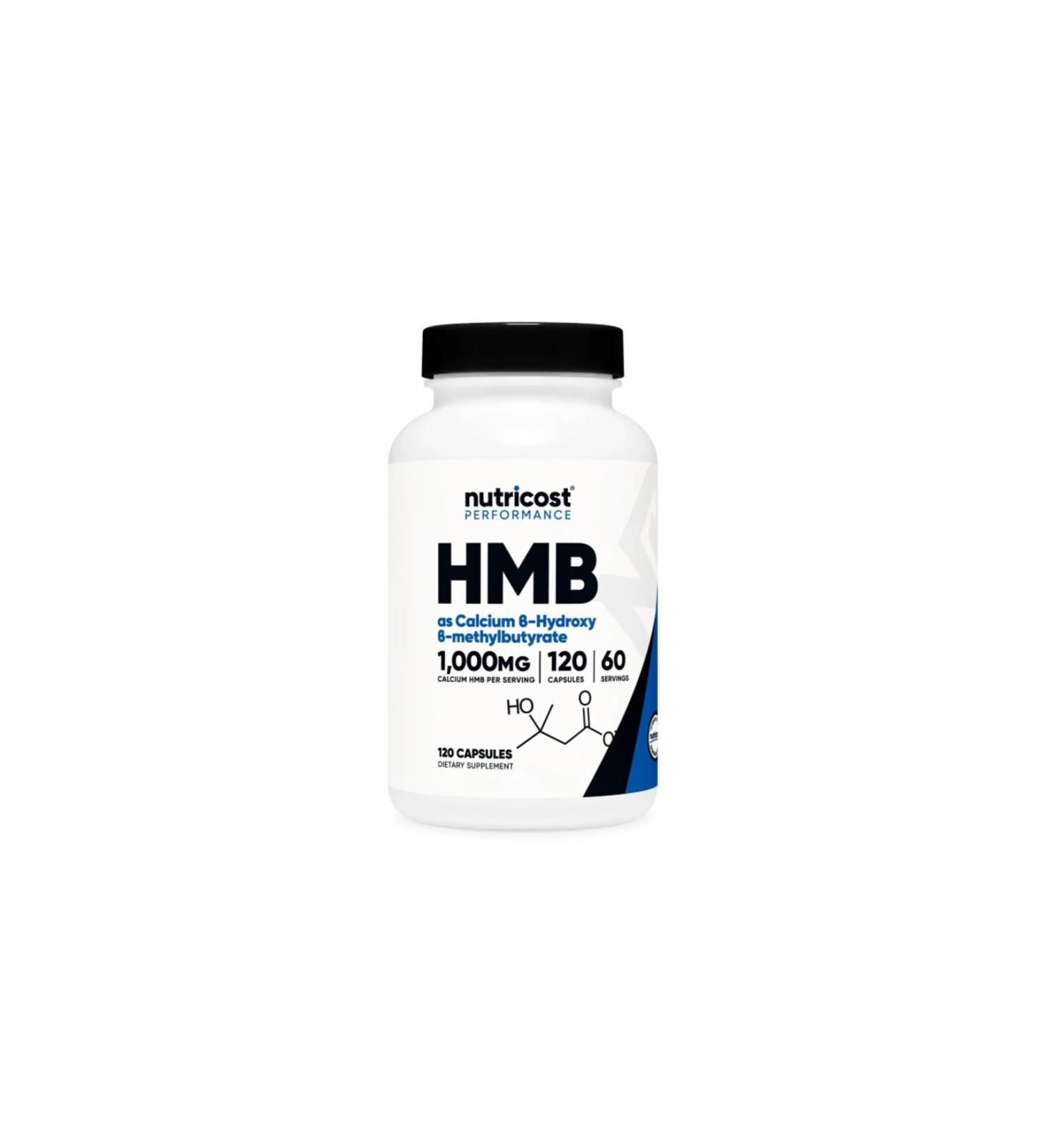 Nutricost HMB Beta Hydroxy Beta Methylbutyric 1000 mg 120 Capsules