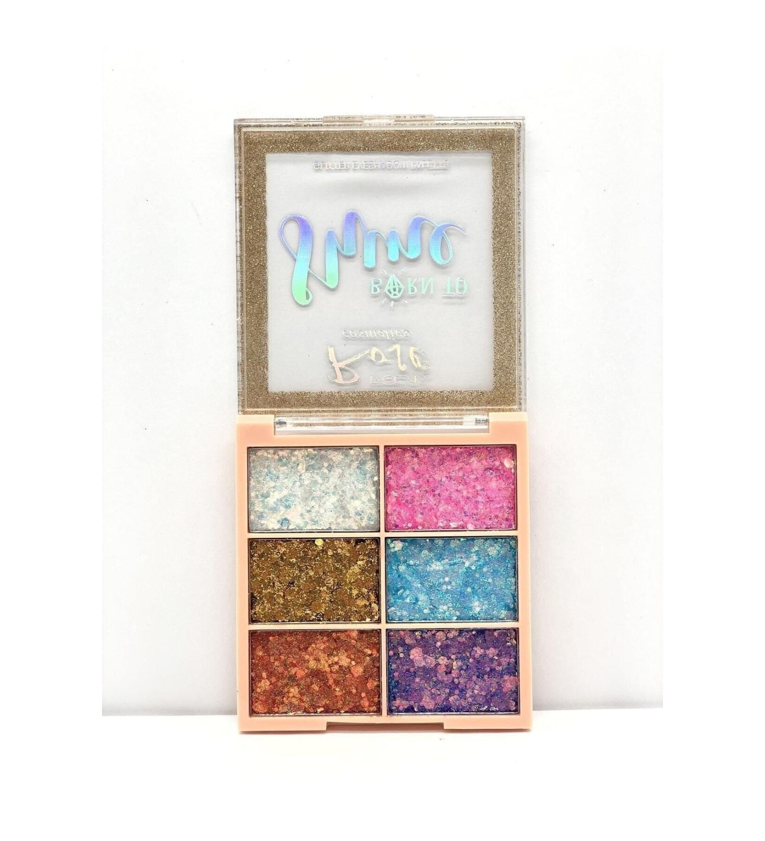 Roes a Rose Cosmetics Rose Born To Shine 6 Pack Glitter - 6 Colors Gl tter Eyeshadow