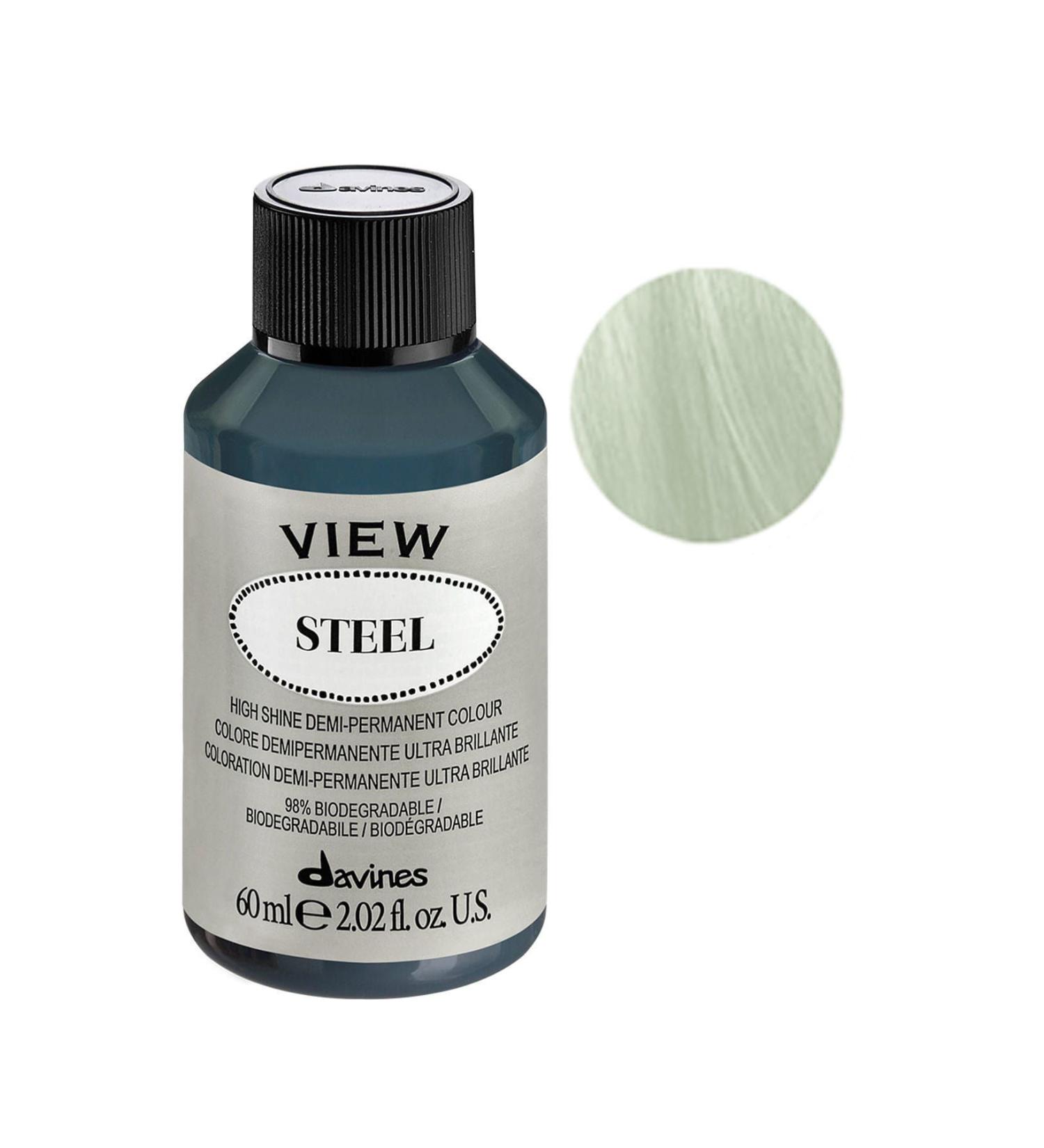 Davines View Semi Permanent Hair Dye 60 ml - Steel Steel Color 8004608262145 (Oxidizer Free)
