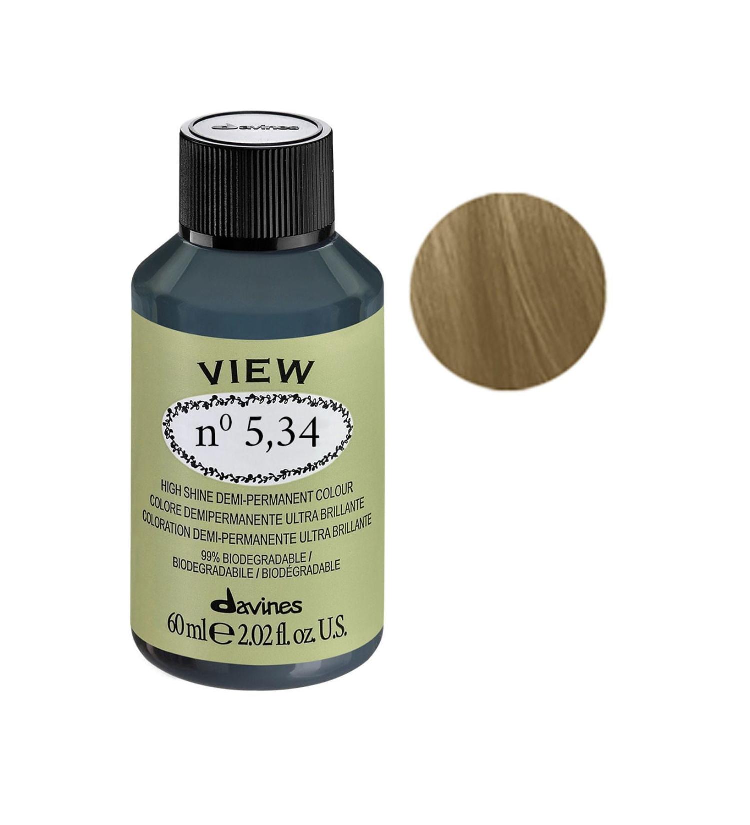 Davines View Semi Permanent Hair Dye 60 ml - 5.34 Light Golden Copper Brown 8004608260141