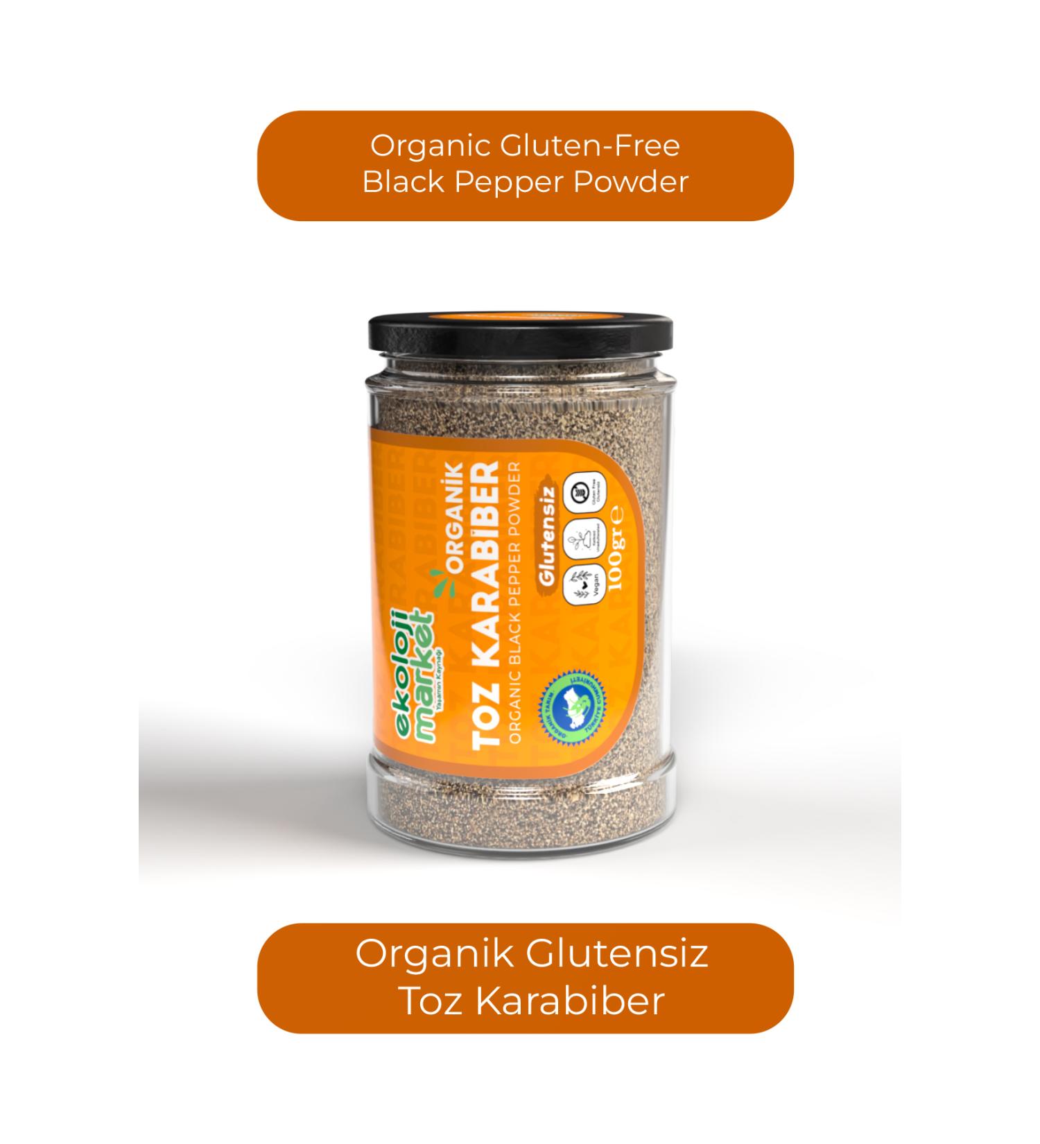 Ecology Market Organic Gluten-free Black Pepper Powder 100 gr - Buy Online on GoSupps.com
