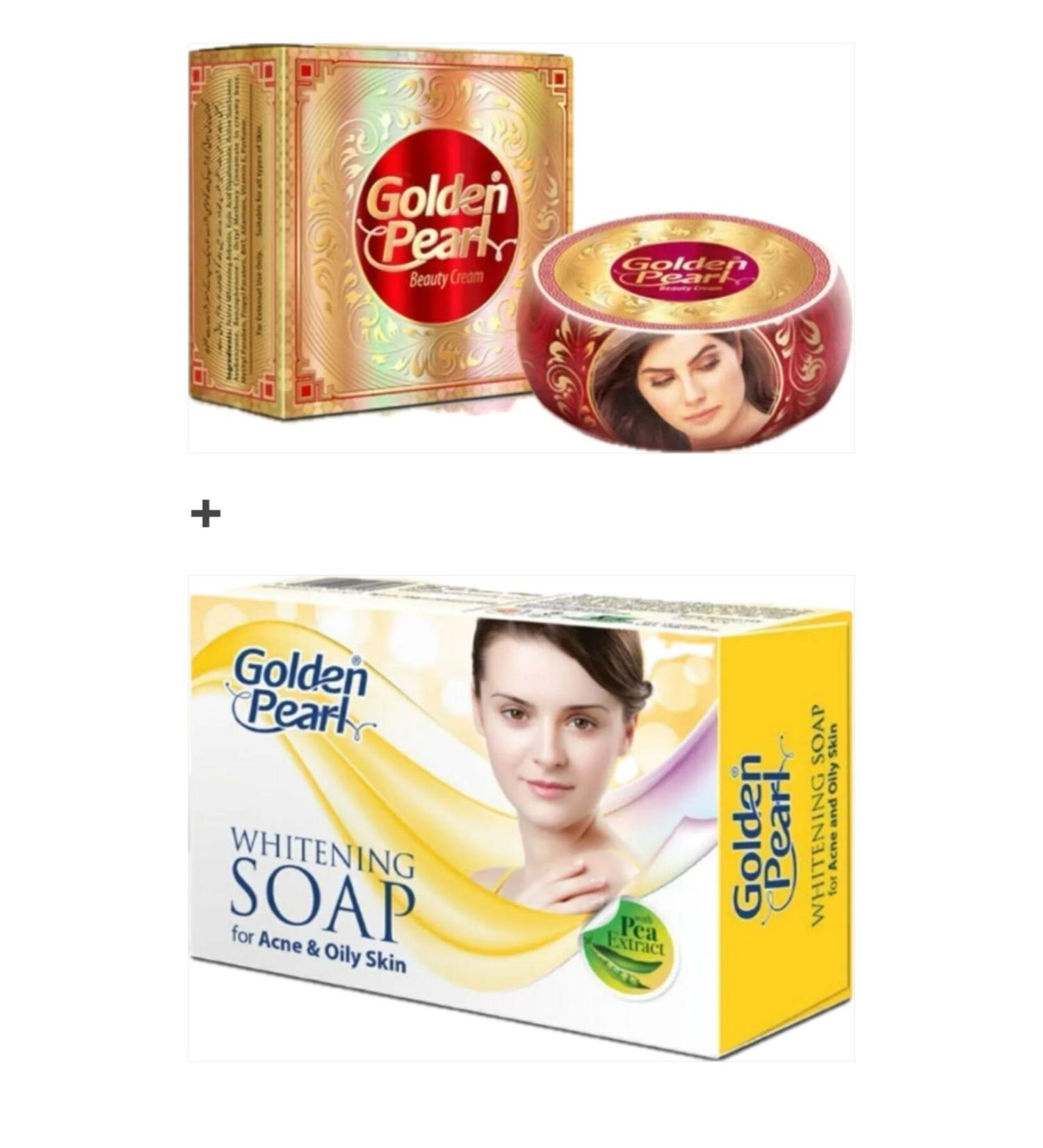Golden pearl cream +Golden Pearl skin whitening soap.