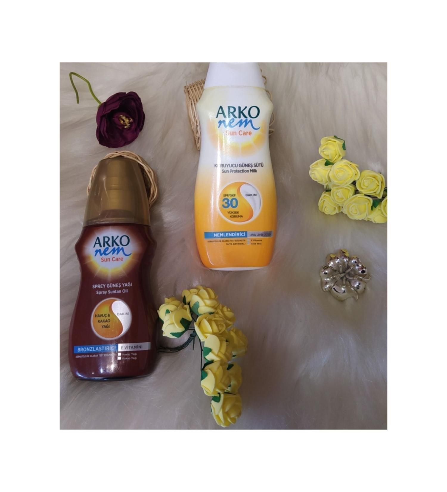 Byiremkurt Carrot and Cocoa Sun Oil 150 Ml & Protective Sun Milk 30 Factor 200 Ml