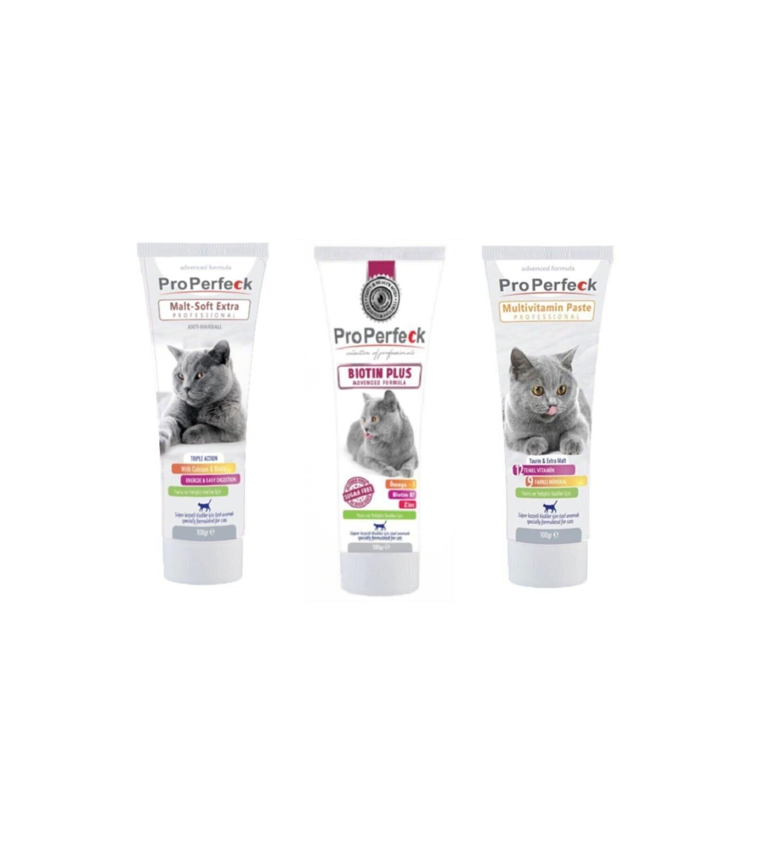 KEVSPET Pro Perfeck Malt Soft Extra 100 gr Multivitamin Paste 100 gr Biotin Plus 100 gr