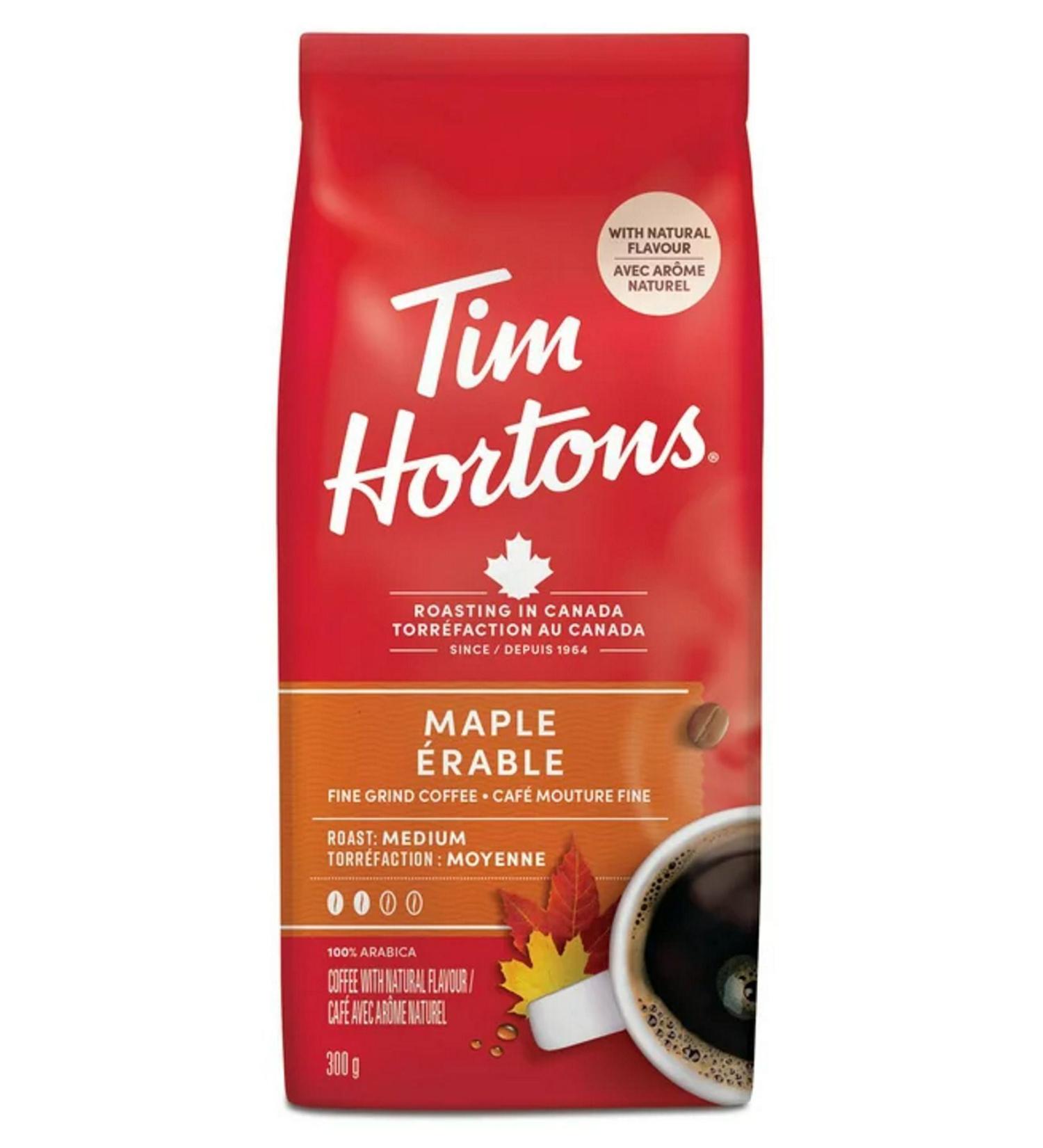 Tim Hortons Original Canada - Medium Roast Coffee - Maple - 300 gr - Buy Online on GoSupps.com