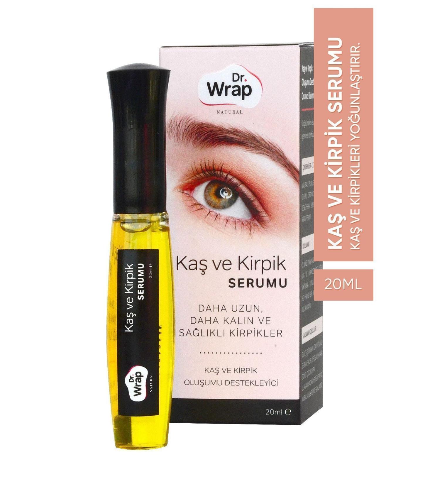 Dr Wrap Eyebrow and Eyelash Serum 20ml with Argan Oil and Vitamin E - Buy Online on GoSupps.com