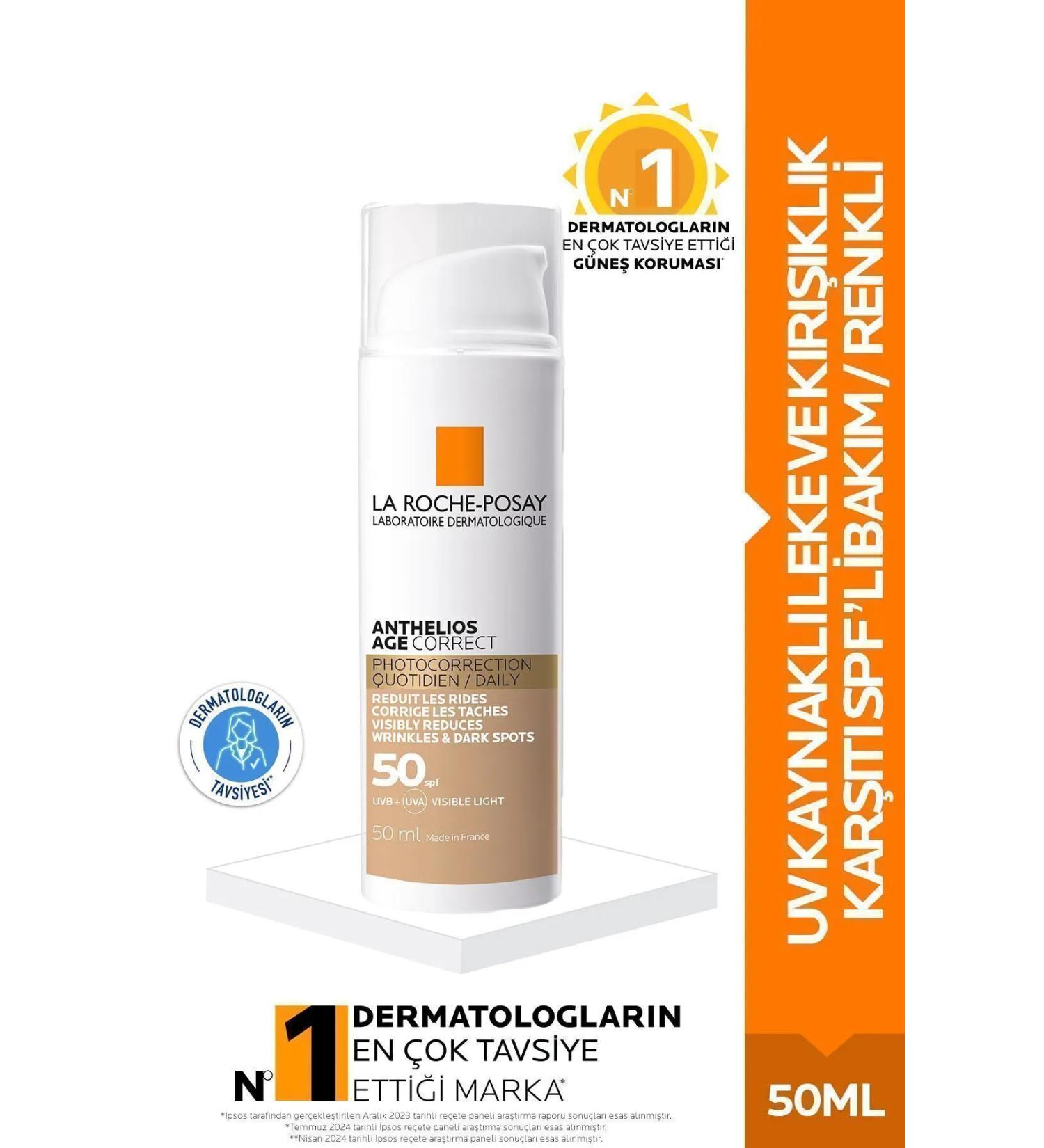 La Roche Posay Anthelios Age Correct Spf 50 Tinted Sun Cream 50 ml