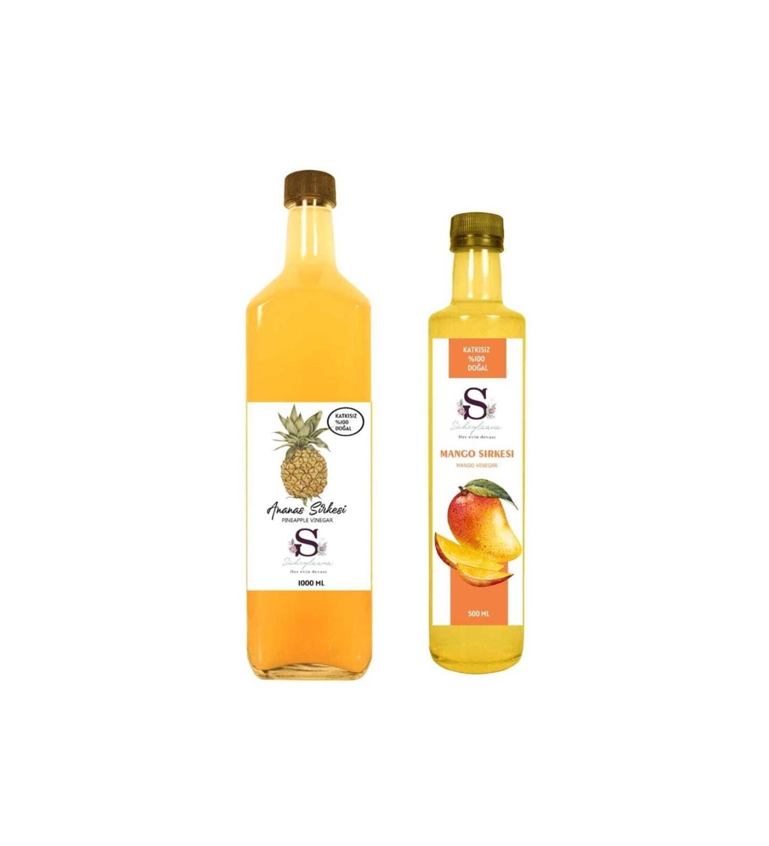 Suheylaana Natural Pineapple Vinegar 1000 Ml And Natural Mango Vinegar 500 Ml