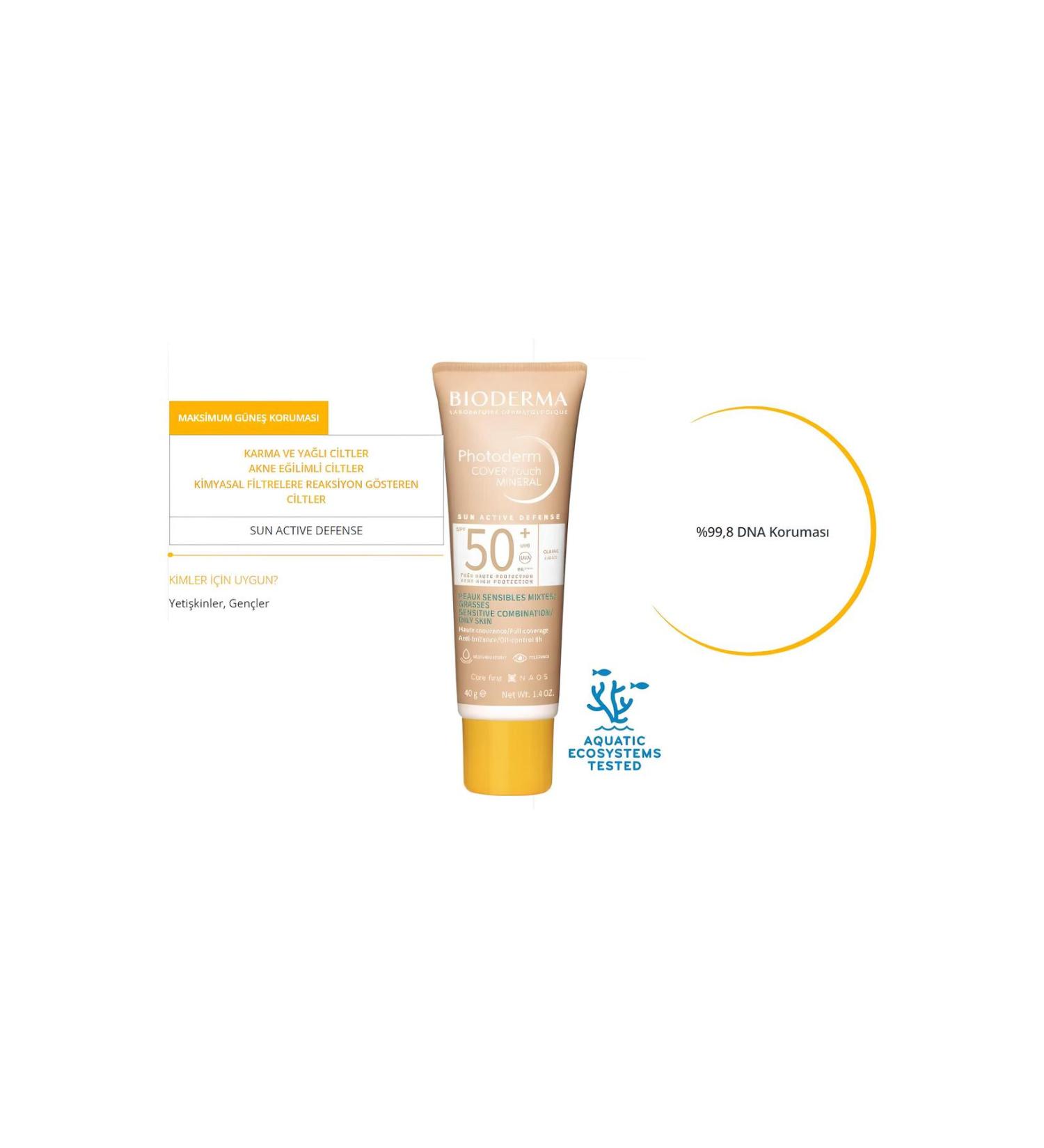 Bioderma Photoderm M SPF50+ Light 40 ml (High Protection Tinted Face Sunscreen Against Dark Spots & Blue Light) - Buy Online on GoSupps.com