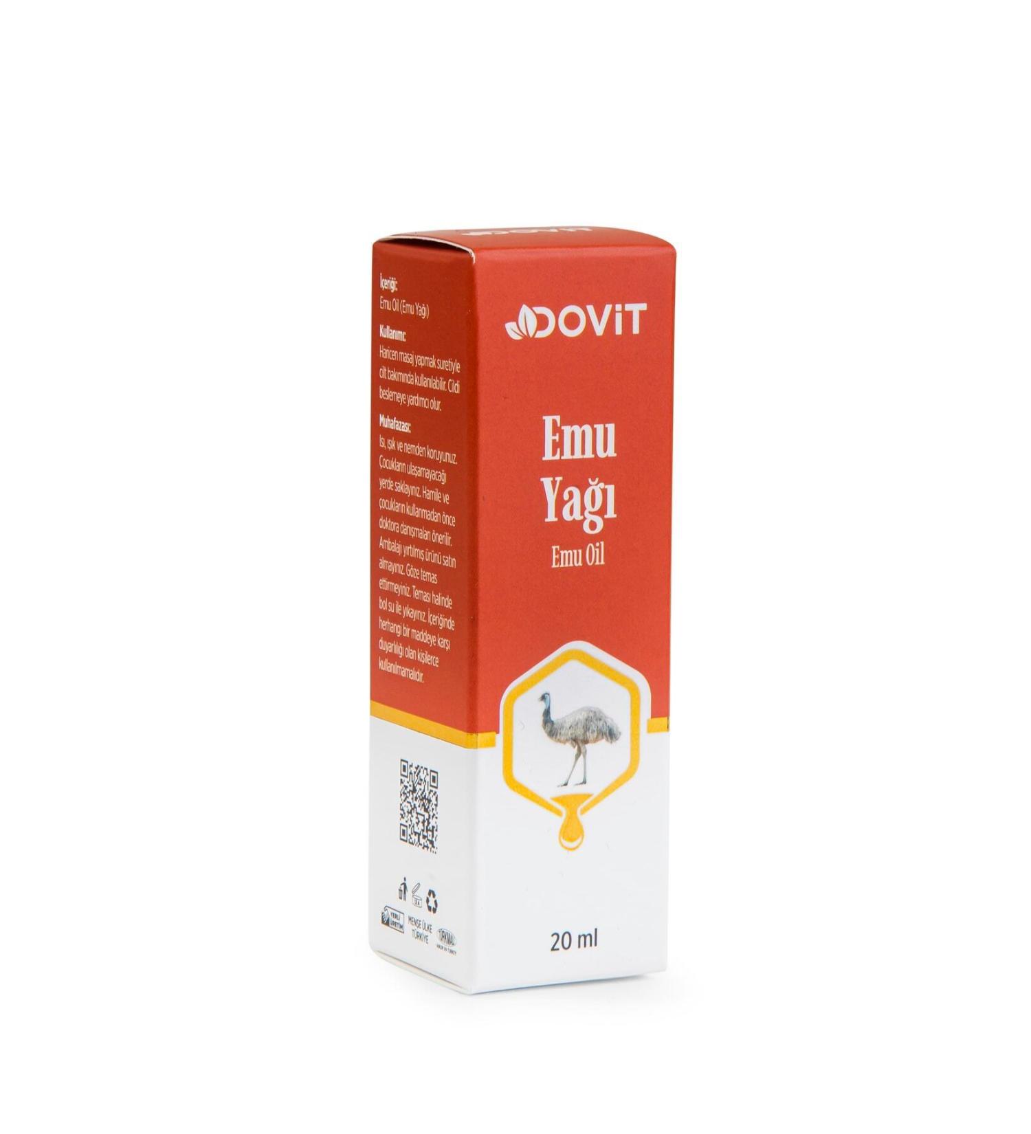 Dovit Emu Oil 20ml 0 Pure Organic And Natural Cold Pressed