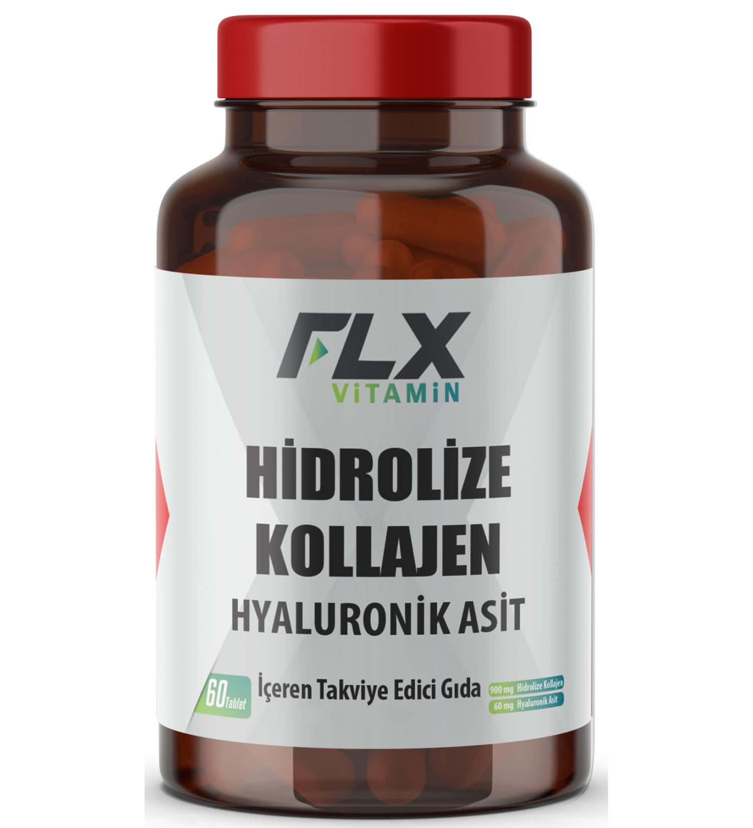 Collagen Type-1 Type-2 Type-3 Hyoluronic Acid Vitamin C 60 Tablets