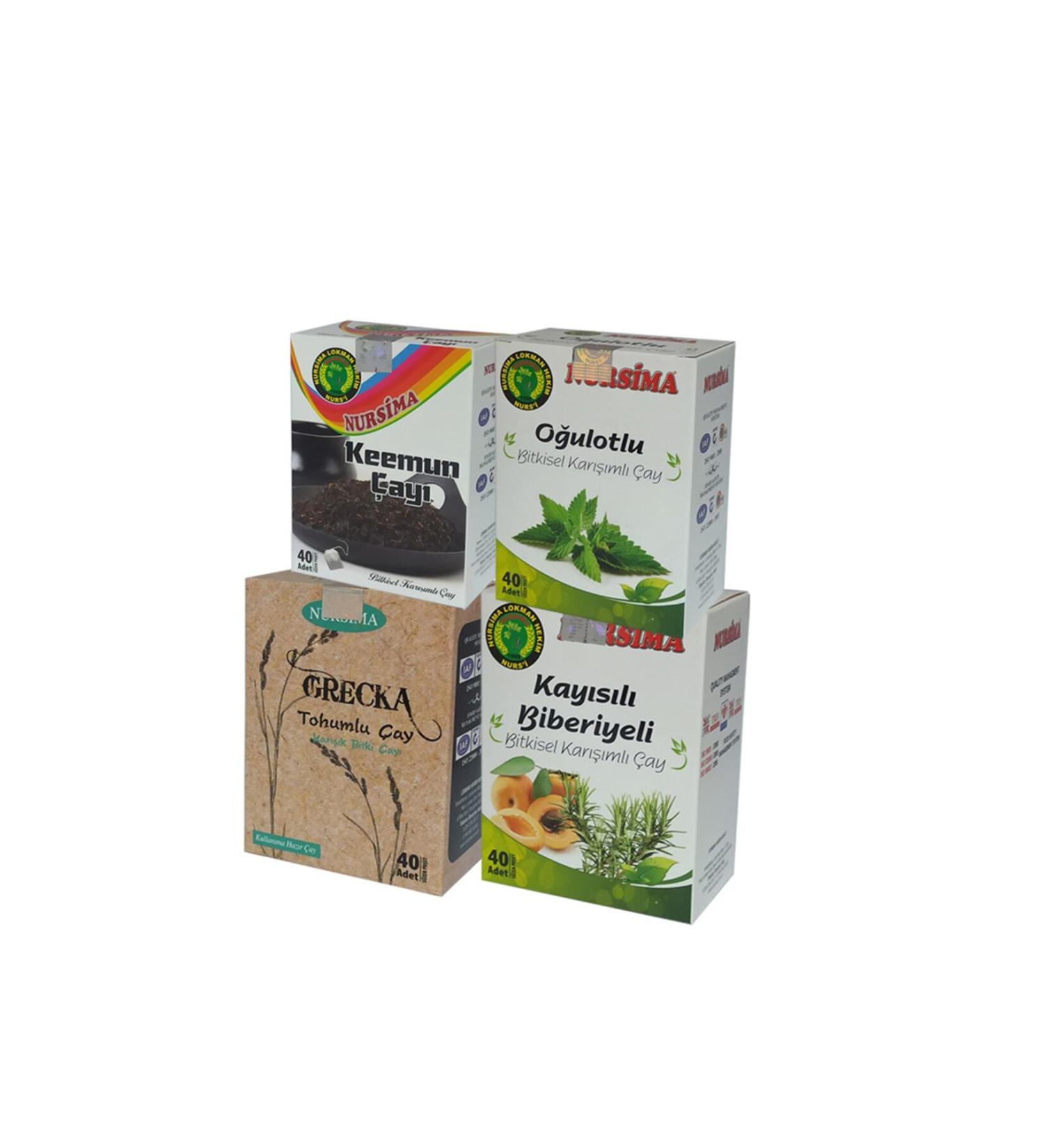 Nursima Gre ka Tea Herbal Tea Set 4 Pieces x 40 Pcs