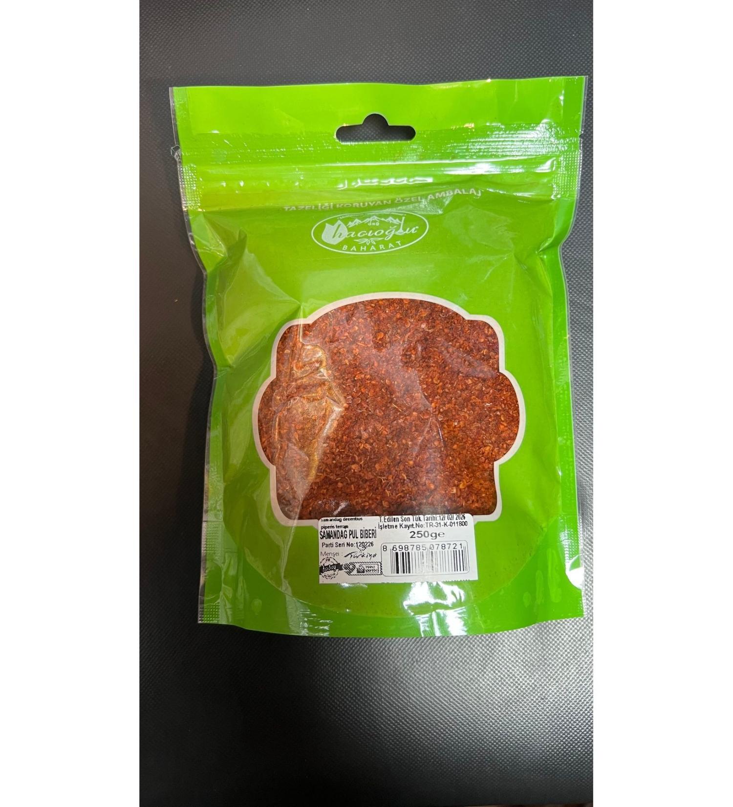 Hac o lu Spice Hatay Local Samanda Red Pepper Red Pepper Poison Hot Piscopat 250 gr - 1 / 4 Kg