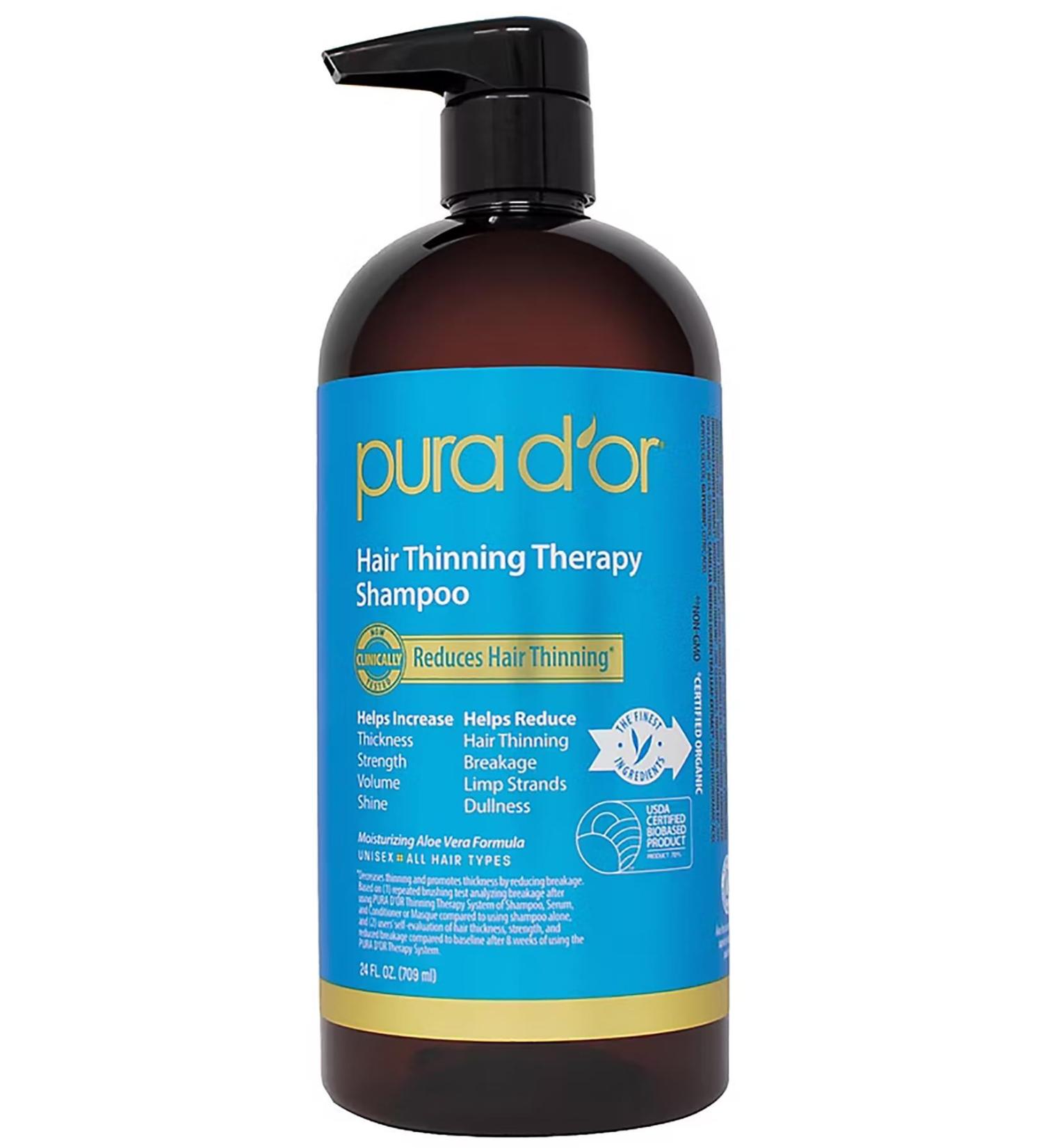 Pura D'or Lavender & Vanilla Scented Shampoo for Fine Hair 709ML - Buy Online on GoSupps.com