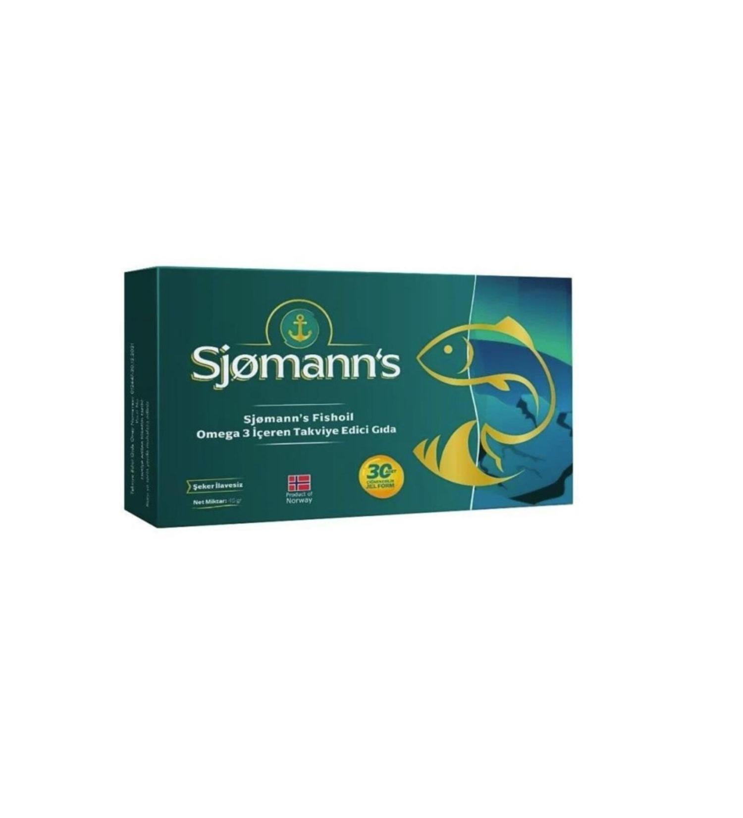 Sjomann's Fishoil Omeage-3 Chewable Gel 30 Tablets | Fish Oil Supplement