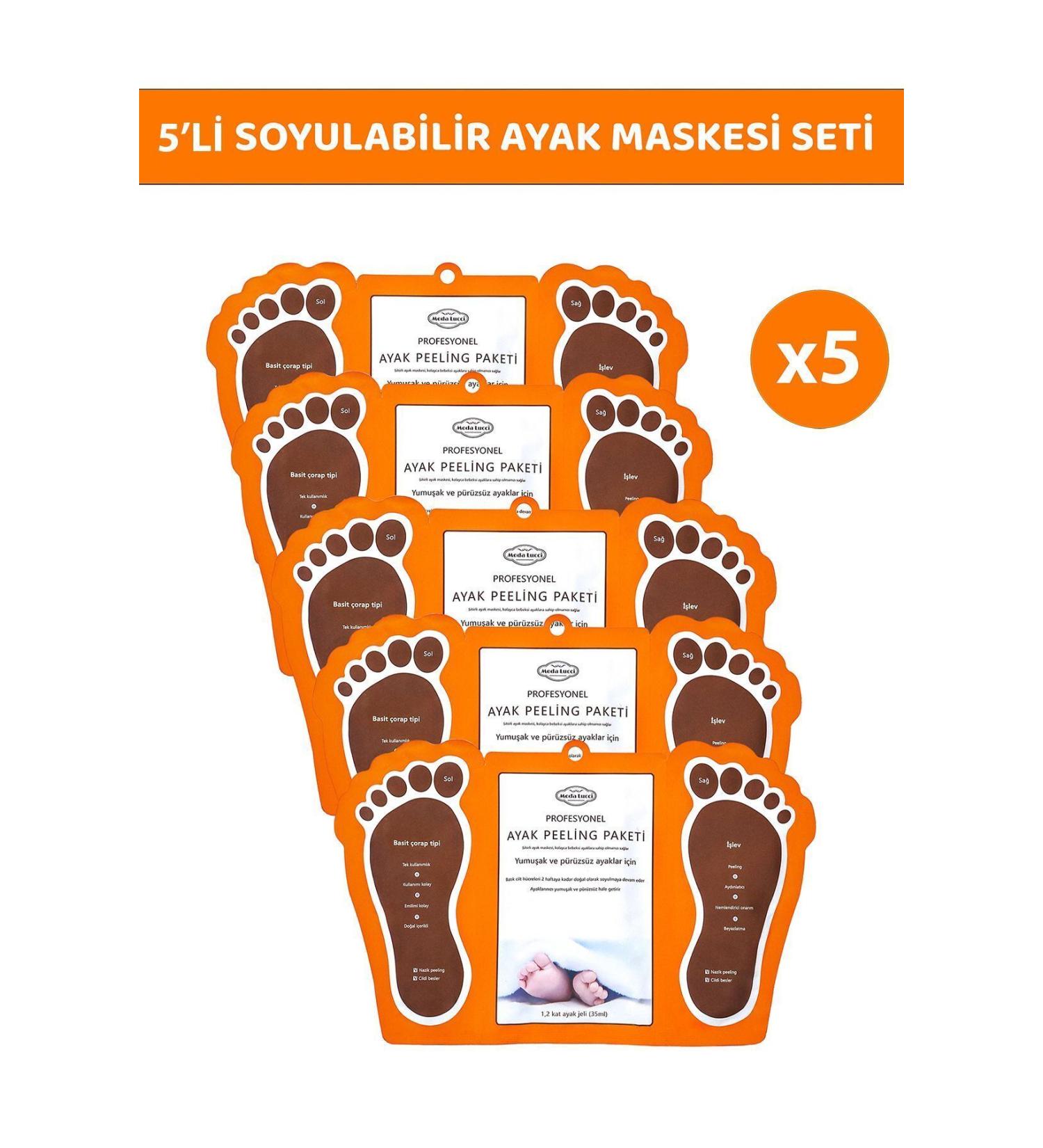 LUPIX Sock Type Foot Peeling Mask 5 Pieces - Buy Online on GoSupps.com